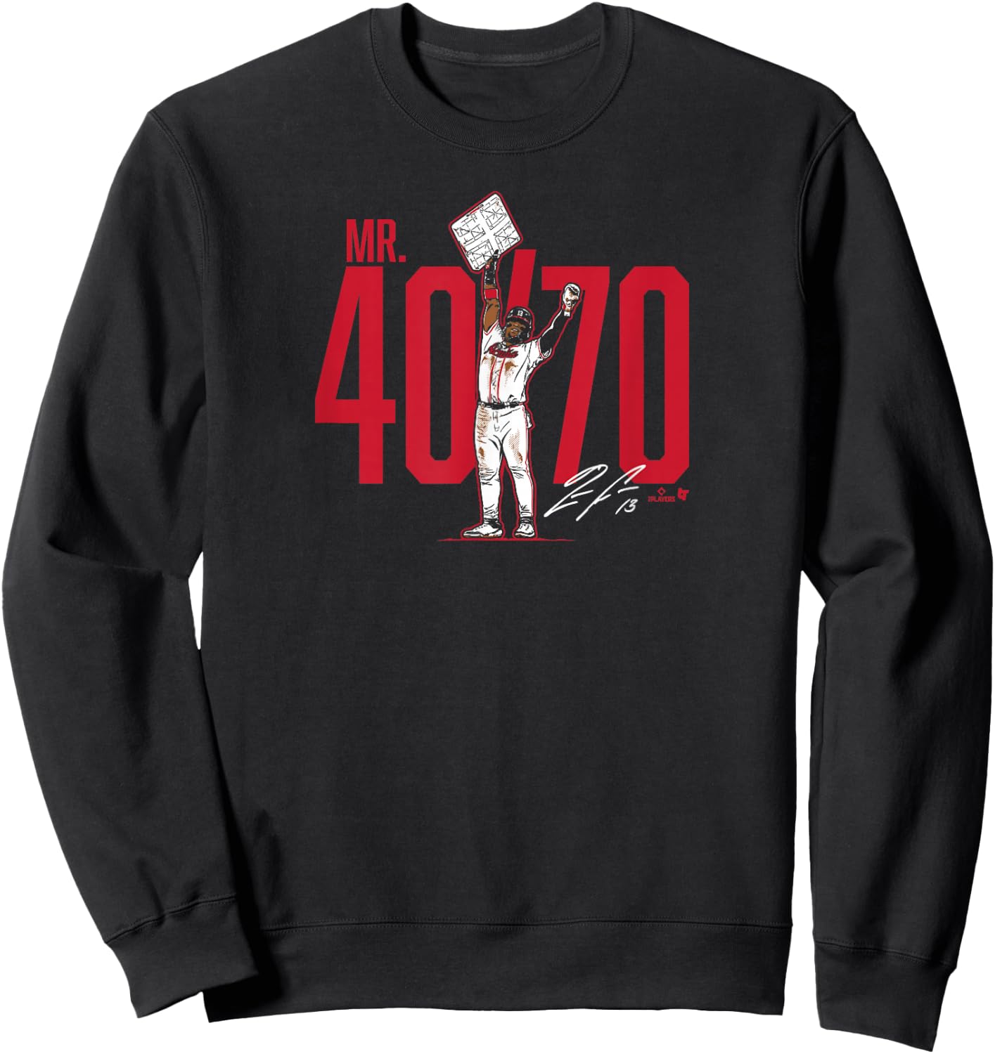 Ronald Acuña Jr. - Mr. 40/70 - Atlanta Baseball Sweatshirt - Sweatshirt | Black