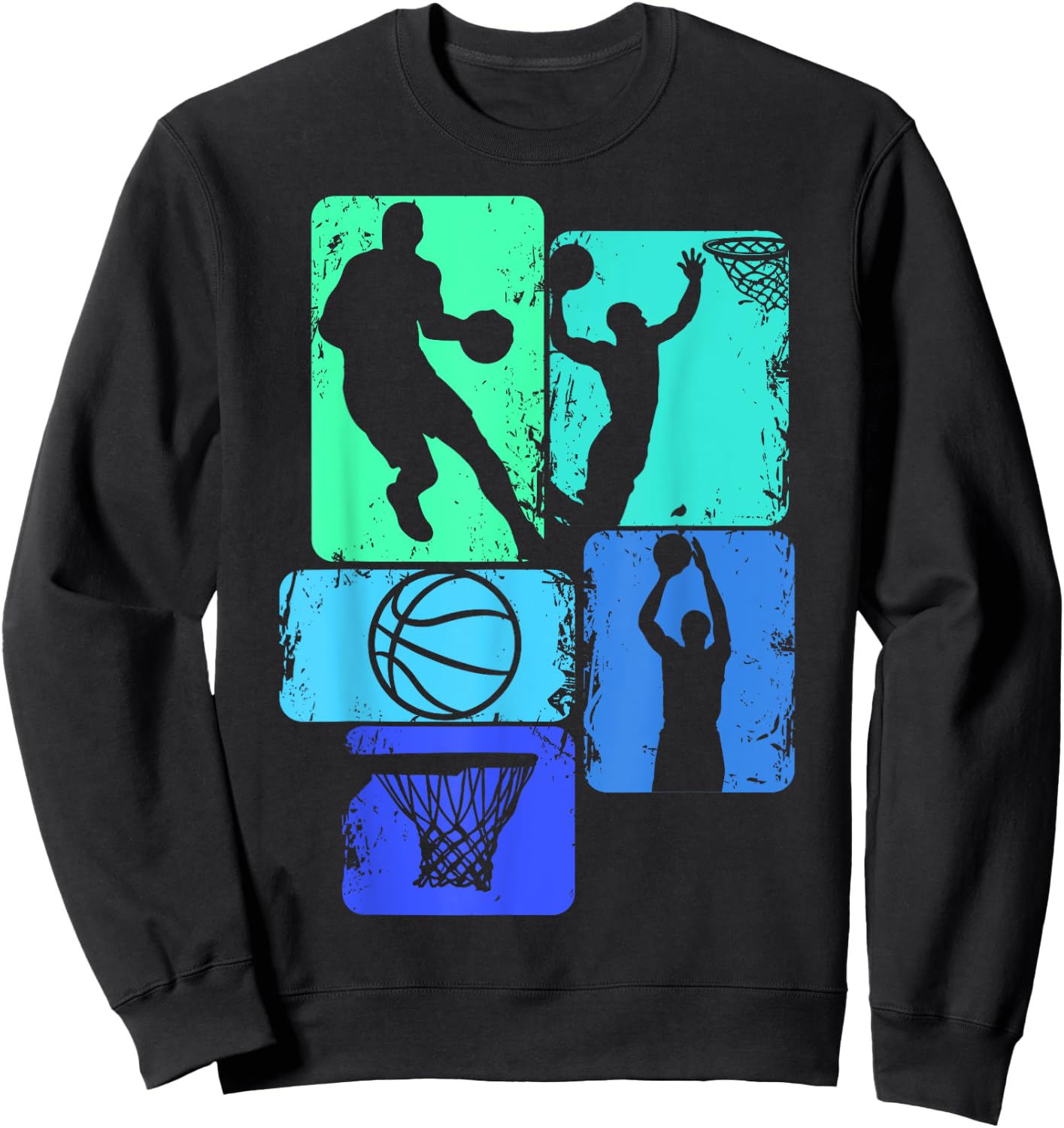Basketball Player Boys Kids Men Sweatshirt - Sweatshirt | Black