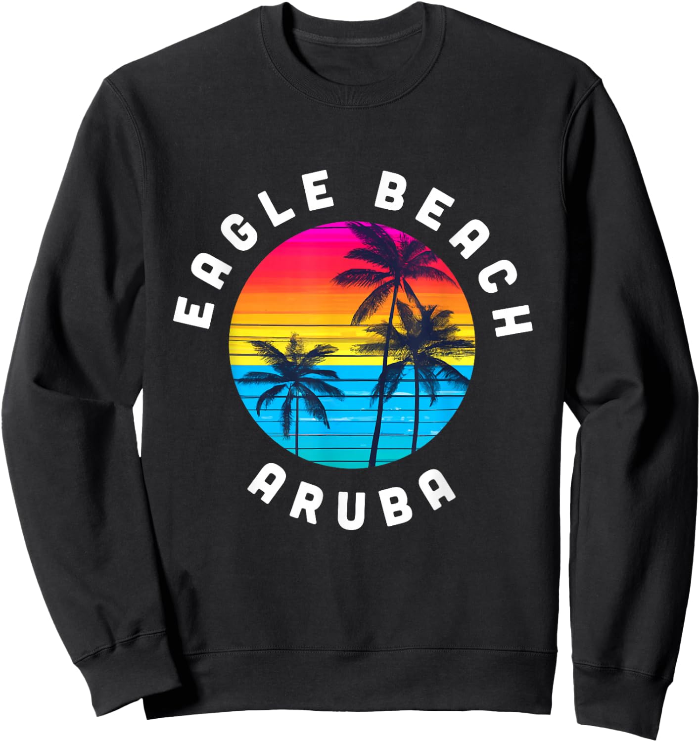 Eagle Beach Aruba Vacation Souvenir Sunset Beach Men Women Girls Kids Sweatshirt - Sweatshirt | Black