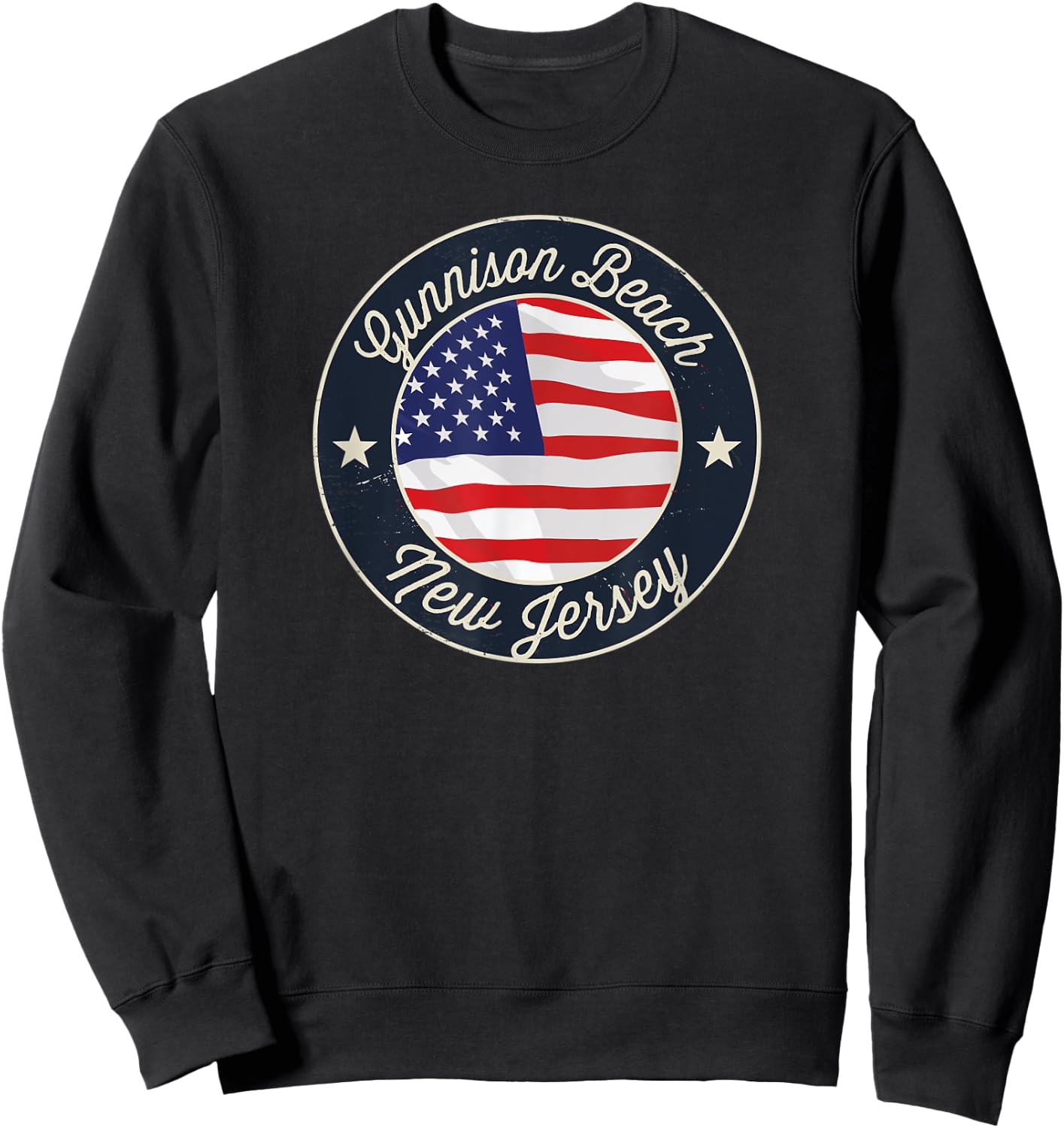 Gunnison Beach - Patriotic New Jersey Souvenir Women Kids Men Sweatshirt - Sweatshirt | Black