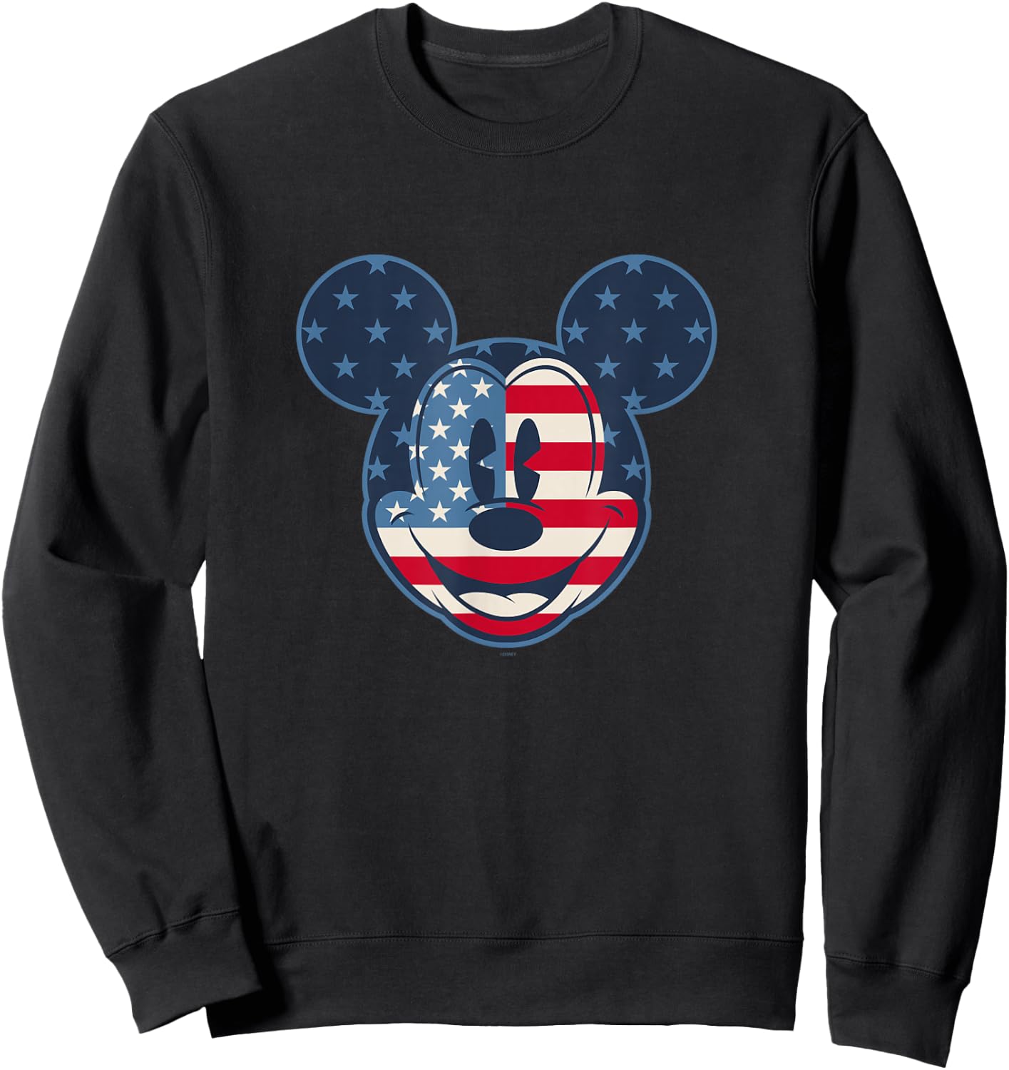 Disney Mickey Mouse Vintage Americana Fourth of July Sweatshirt - Sweatshirt | Black