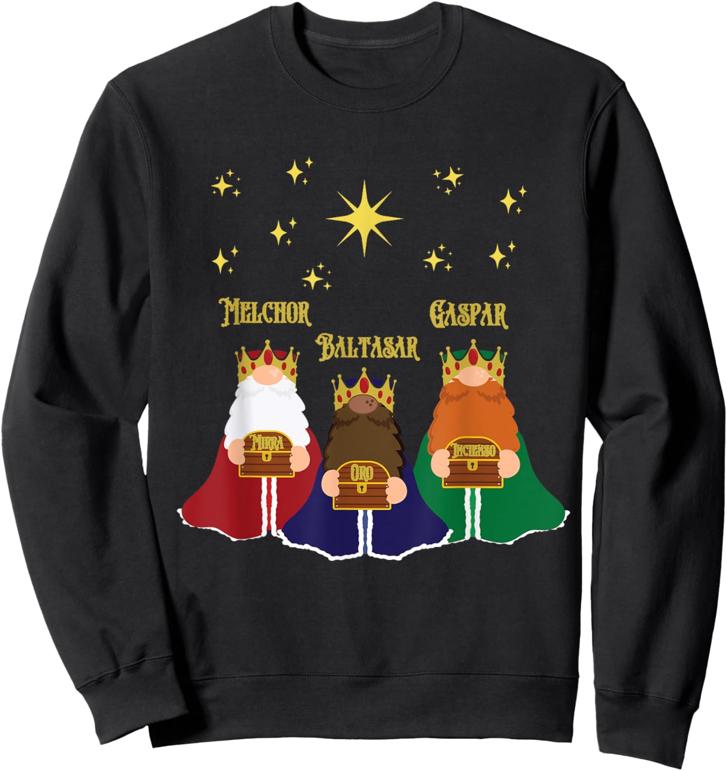 Three Kings Day Epiphany Celebration Christianity Sweatshirt - Sweatshirt | Black