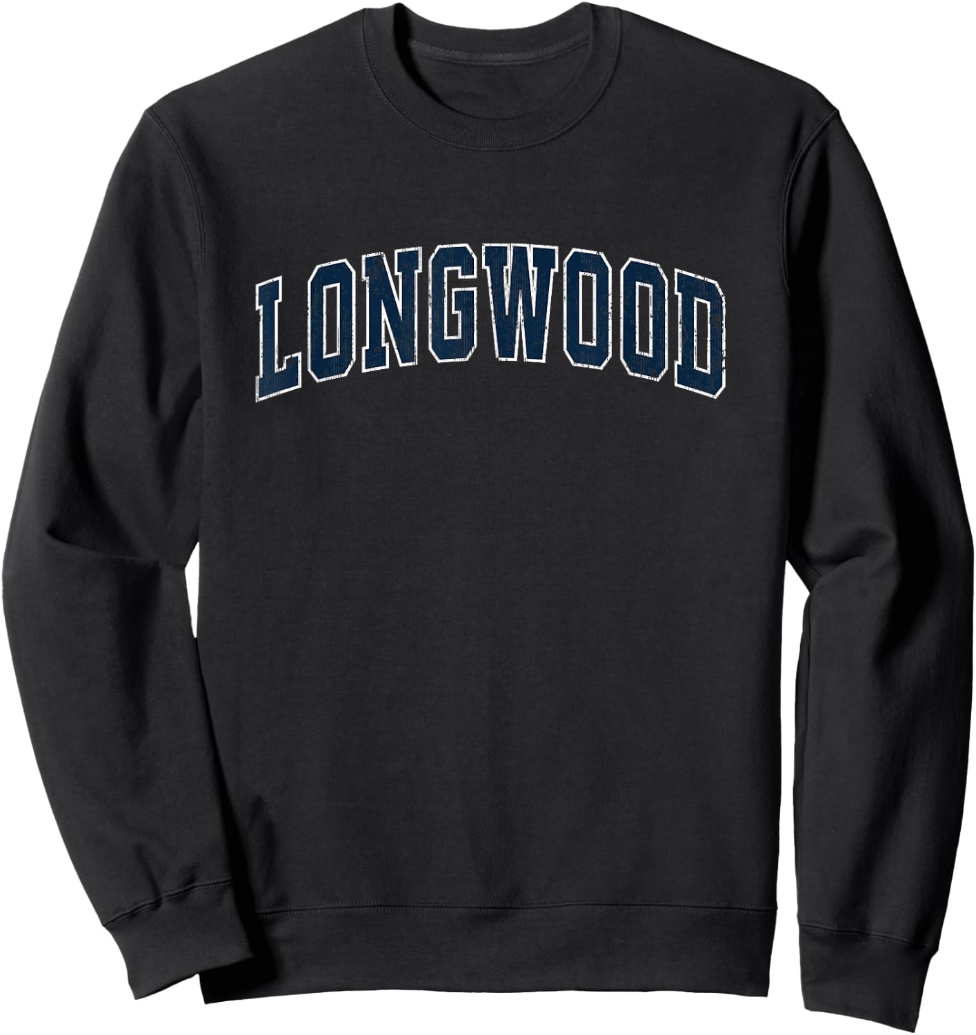Longwood Florida FL Vintage Sports Design Navy Design Sweatshirt - Sweatshirt | Black