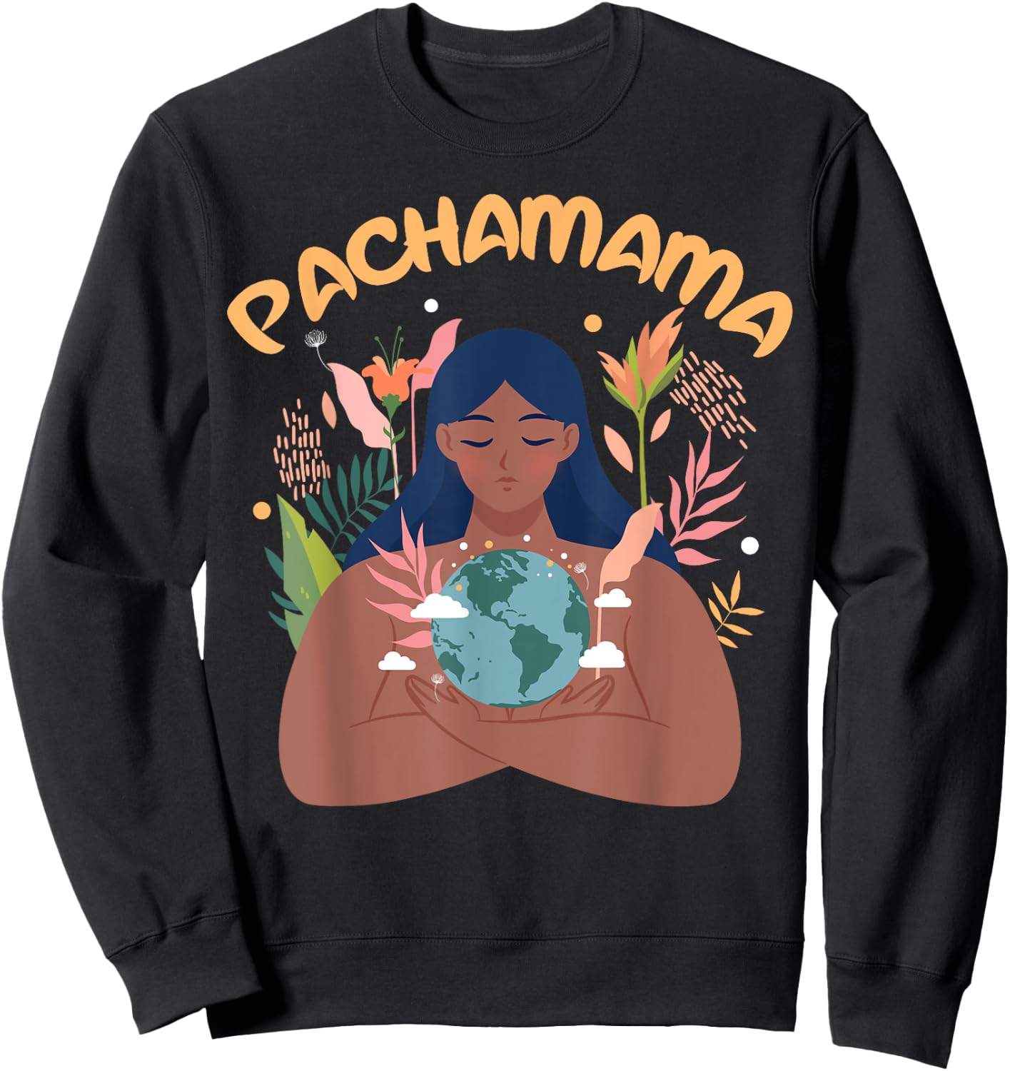 La Pachamama Indigenous Mother Earth Latino Quechua Aymara Sweatshirt - Sweatshirt | Black
