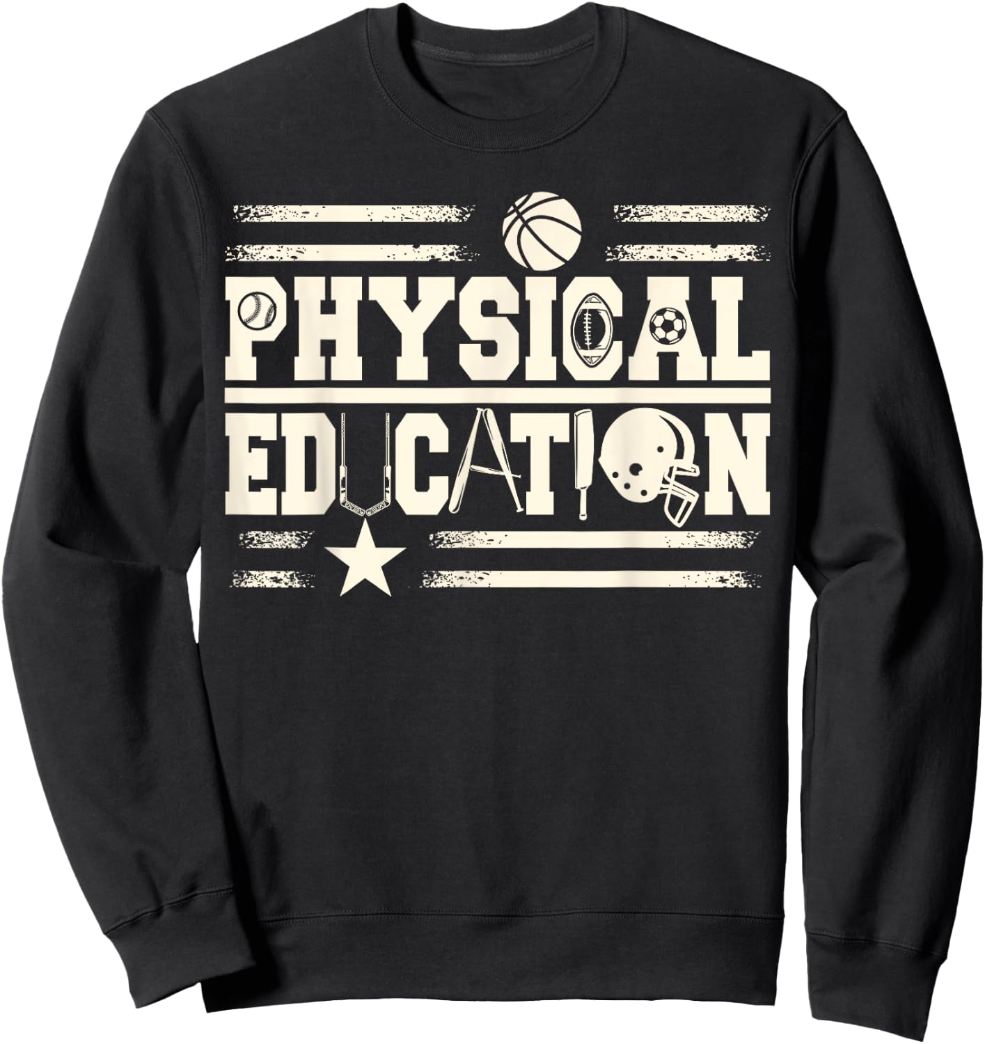 Physical Education Teacher Men Women Girls Kids Sweatshirt - Sweatshirt | Black