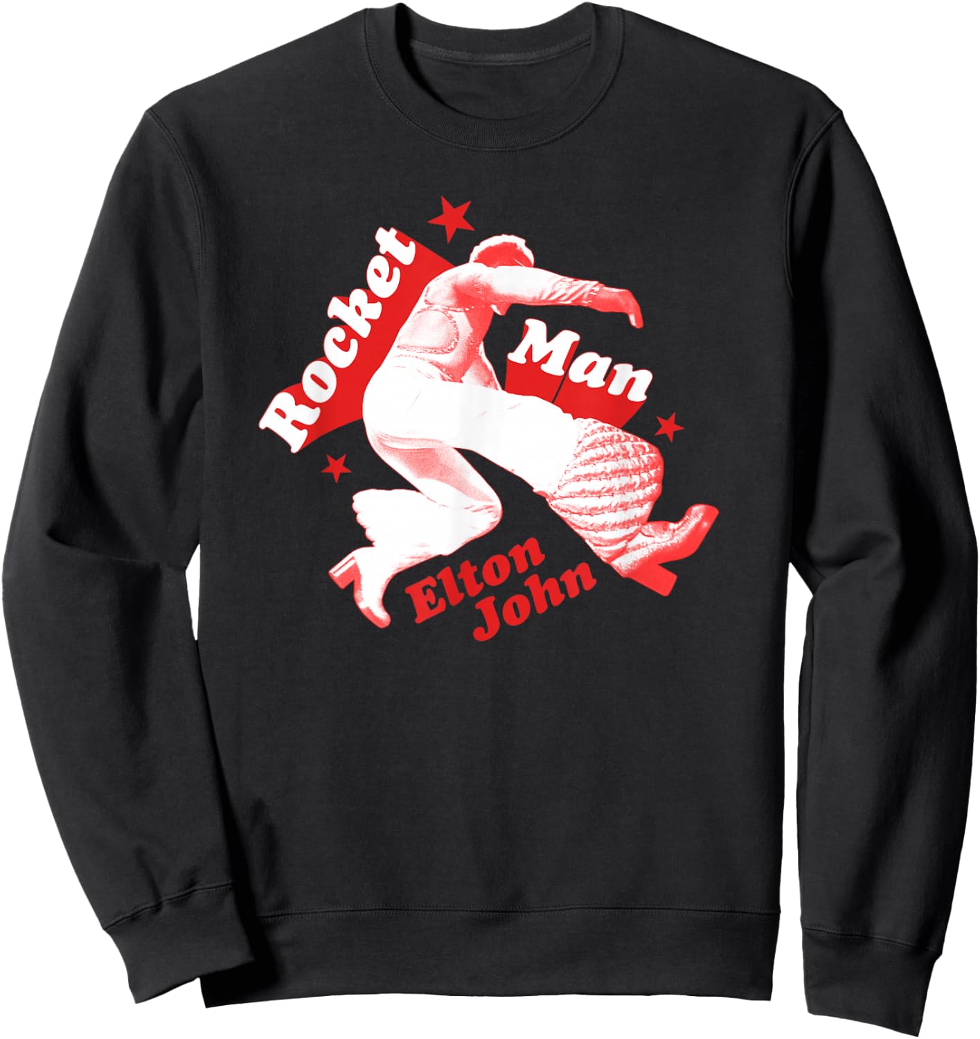 Official Elton John Rocket Man Sweatshirt - Sweatshirt | Black
