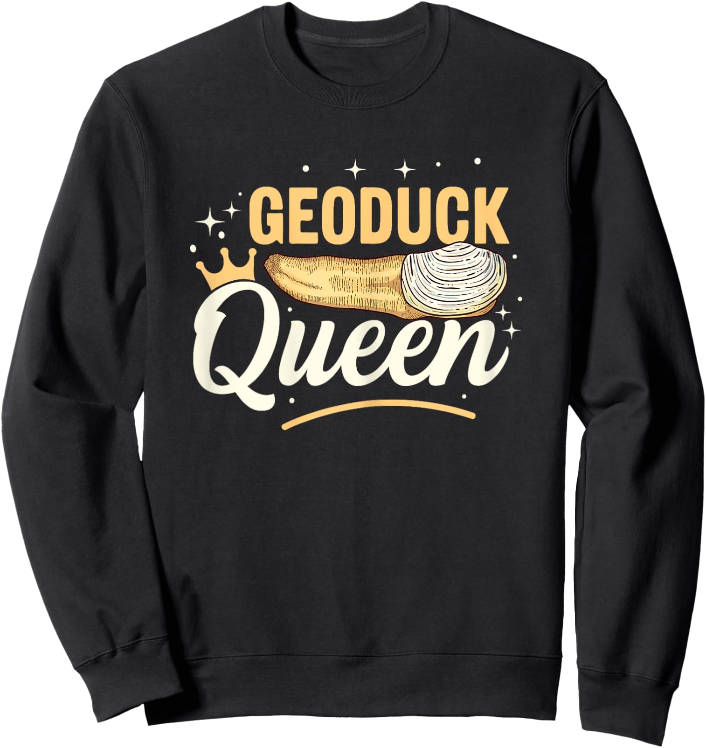 Geoduck Queen Design for a Geoduck Girl Sweatshirt - Sweatshirt | Black