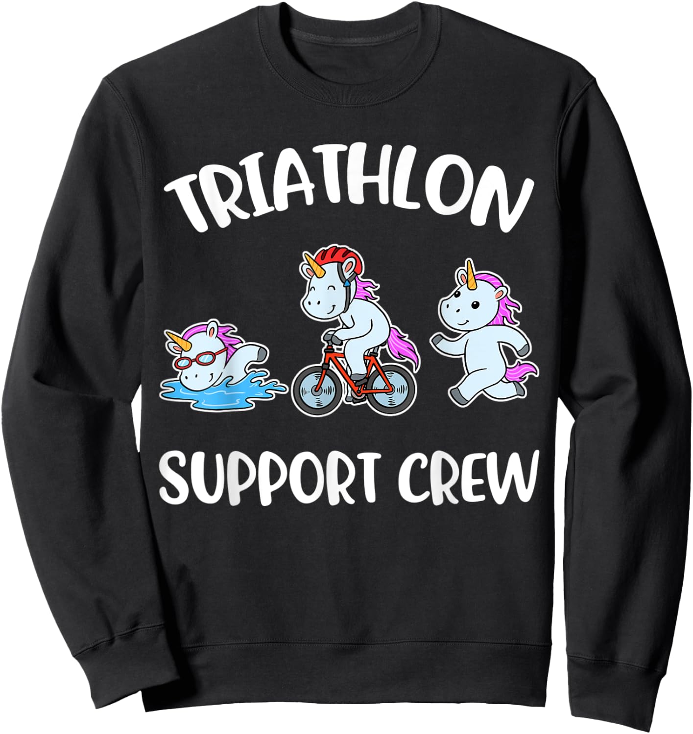 Triathlon Support Crew Sweatshirt - Sweatshirt | Black