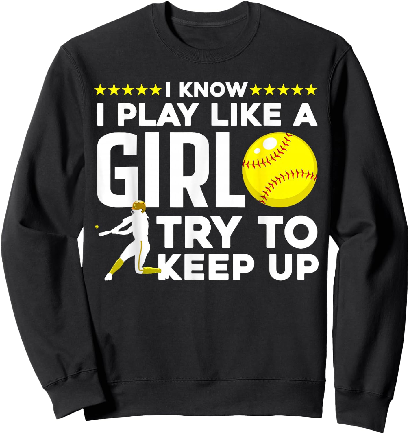 Cool Softball Girls Baseball Catcher Pitcher Coach Sweatshirt - Sweatshirt | Black