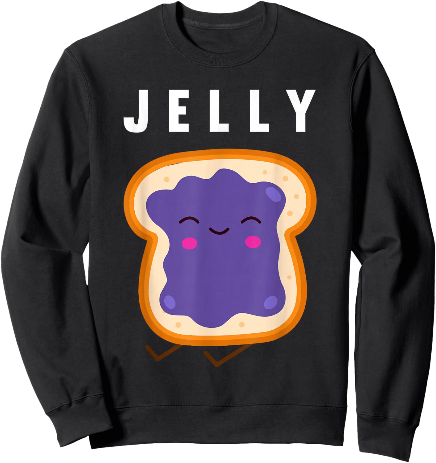 Peanut Butter and Jelly Best Friend Matching Small Sweatshirt - Sweatshirt | Black