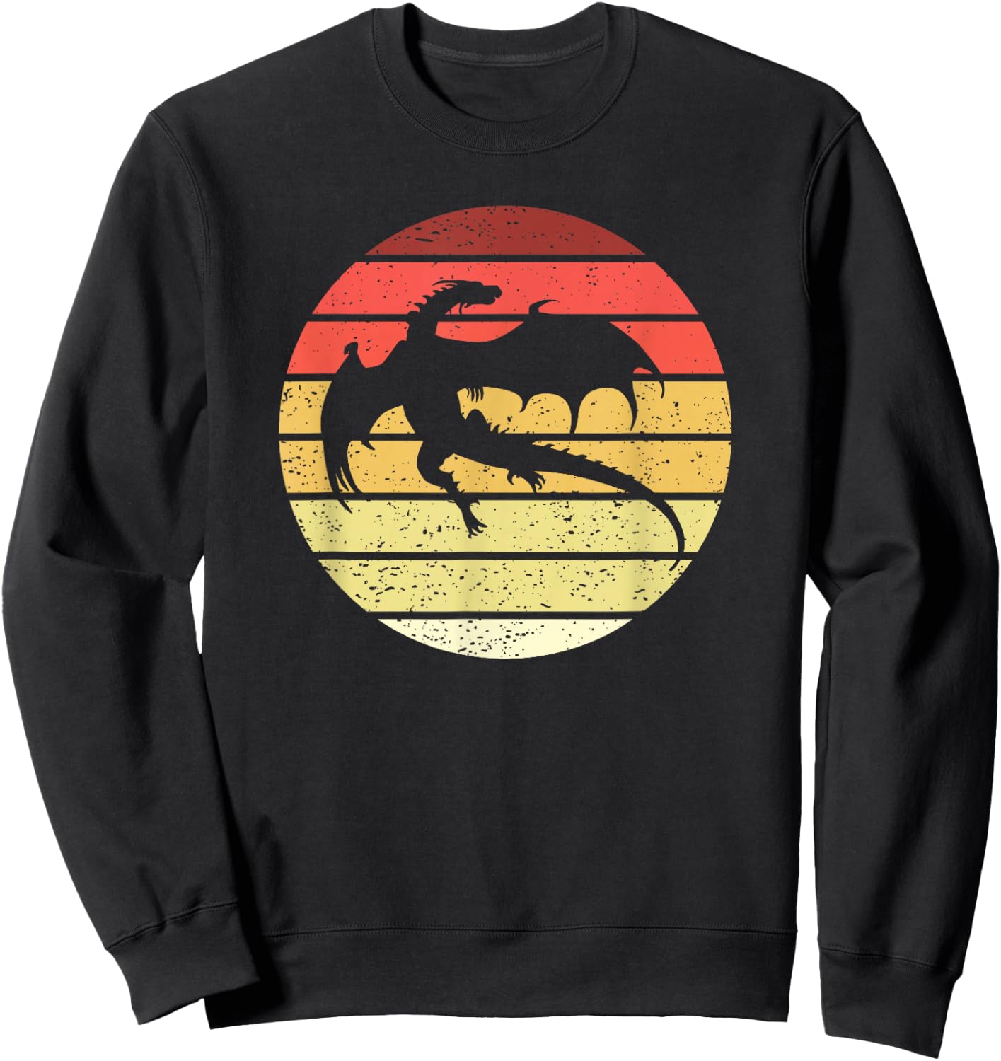 Dragon Retro Style Vintage Sweatshirt - Sweatshirt | Black