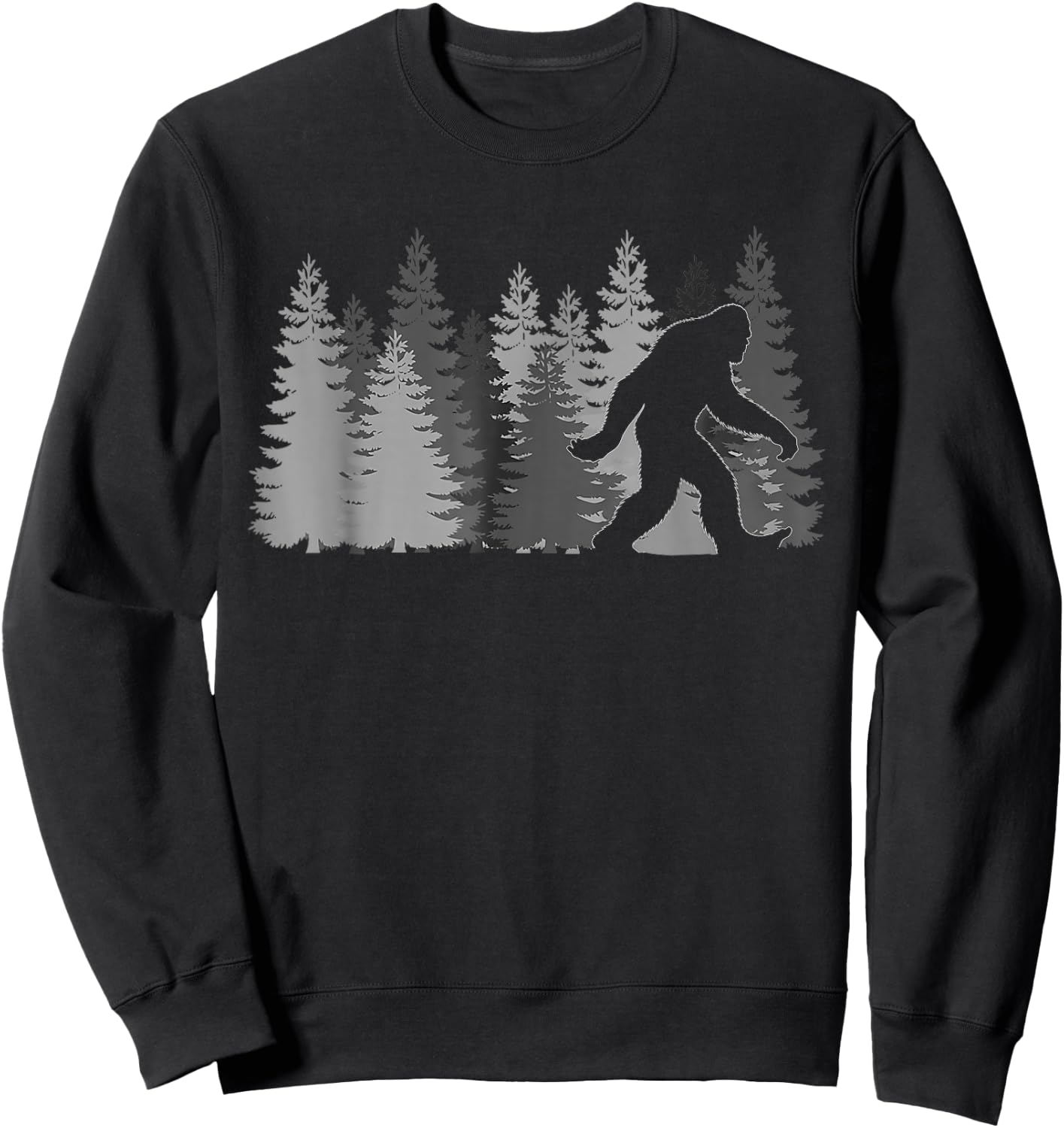 Vintage Bigfoot Sasquatch Gifts Father Day BigFoot Walking Sweatshirt - Sweatshirt | Black