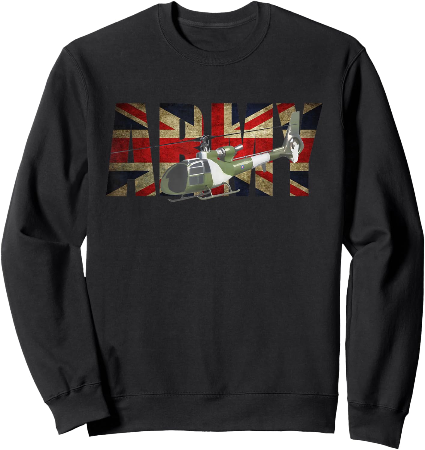 British Army Gazelle Helicopter Sweatshirt - Sweatshirt | Black