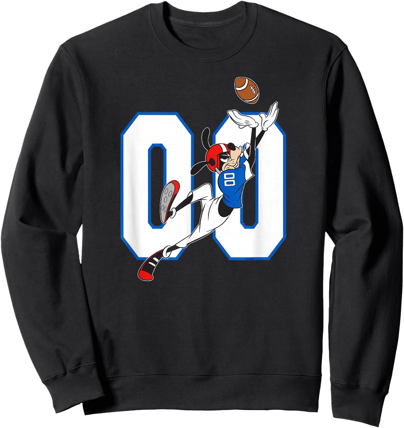 Disney Goofy #00 Football Catch Sports Sweatshirt - Sweatshirt | Black