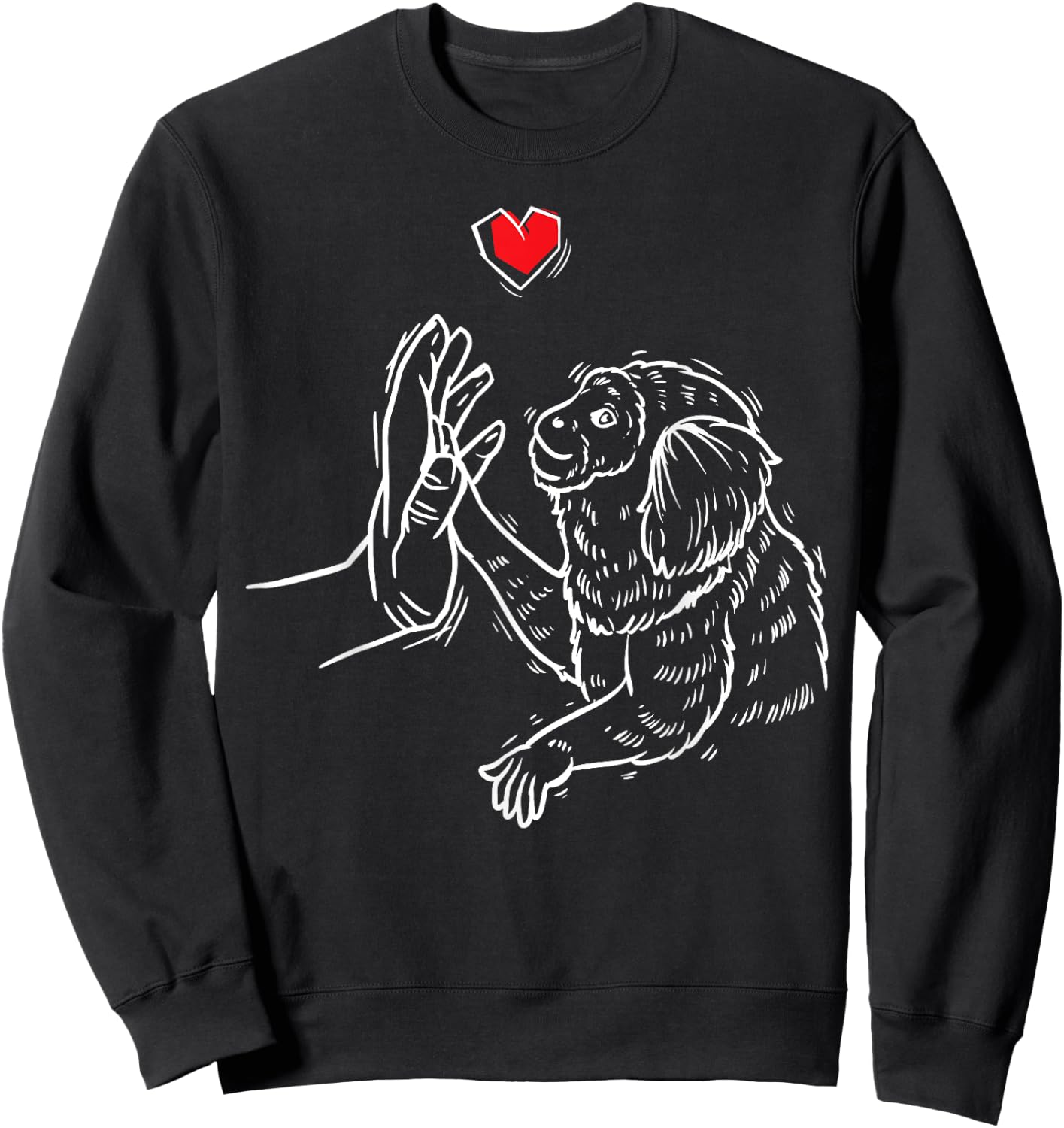 Marmoset Monkey With Hand Sweatshirt - Sweatshirt | Black