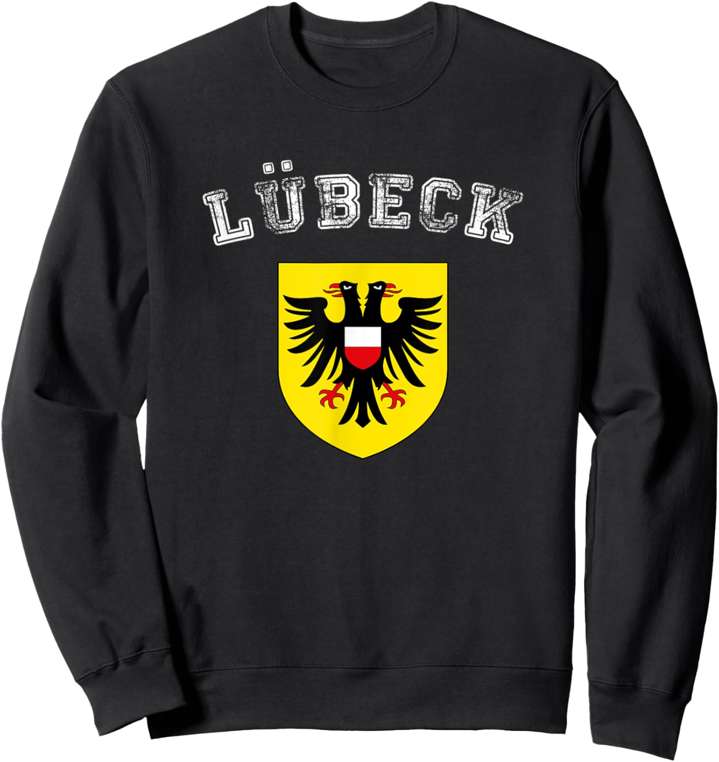 Coat of arms of the city of Lübeck Sweatshirt - Sweatshirt | Black