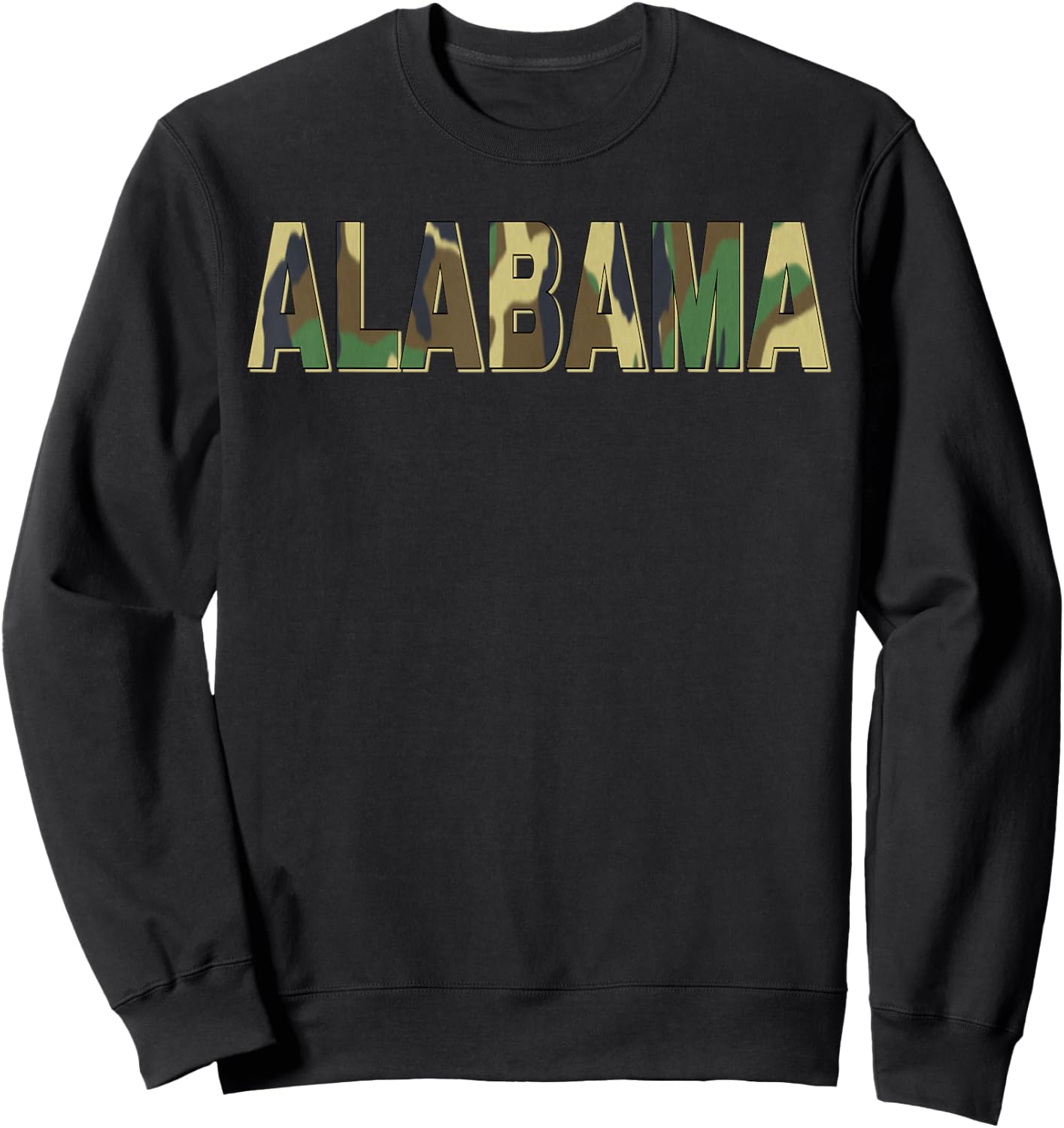 Alabama Camouflage Men Women & Kids Camo Alabama Sweatshirt - Sweatshirt | Black