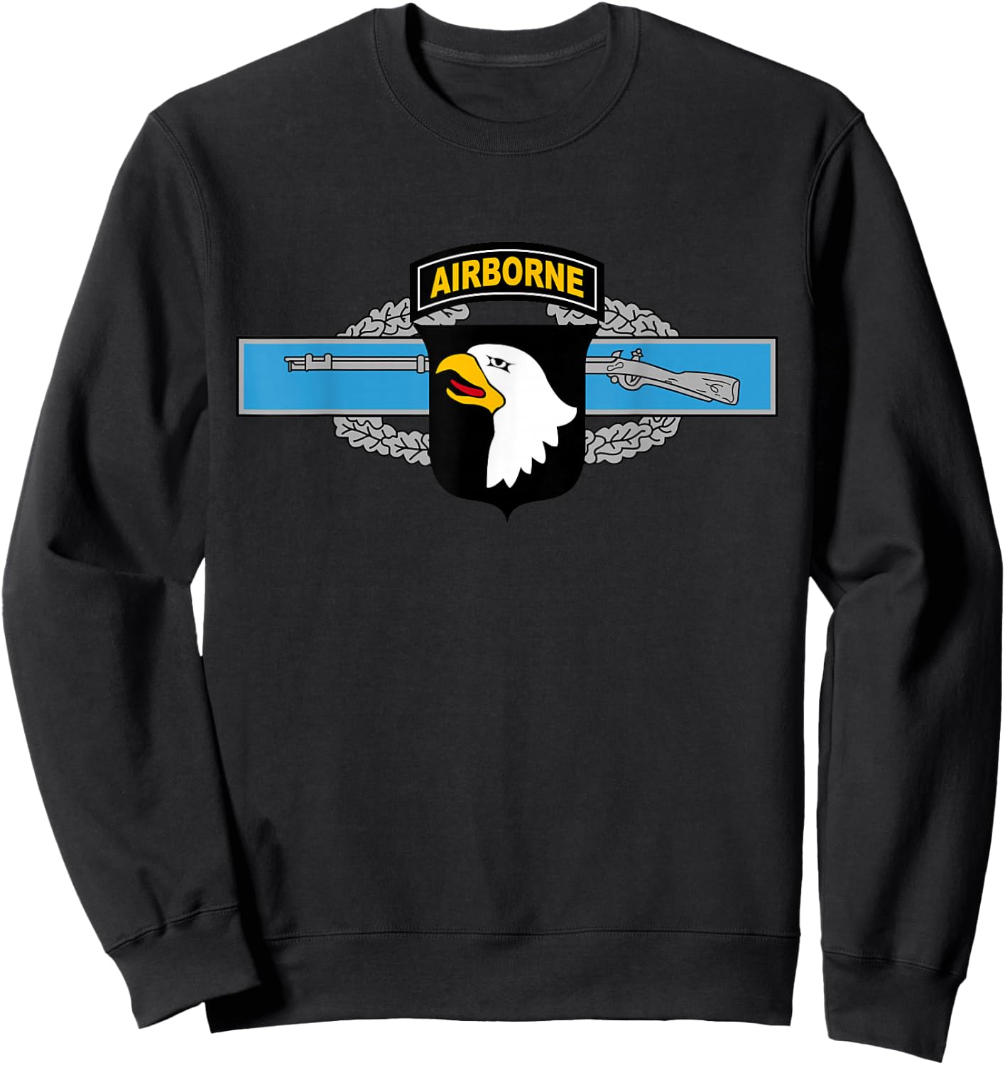 101st Airborne Patch - Combat Infantryman Badge (CIB) Sweatshirt - Sweatshirt | Black