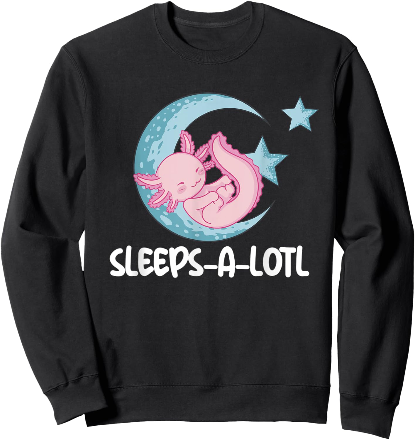 Sleeps-A-Lotl Sleeping Axolotl Kids Sleeping Axolotl Sweatshirt - Sweatshirt | Black