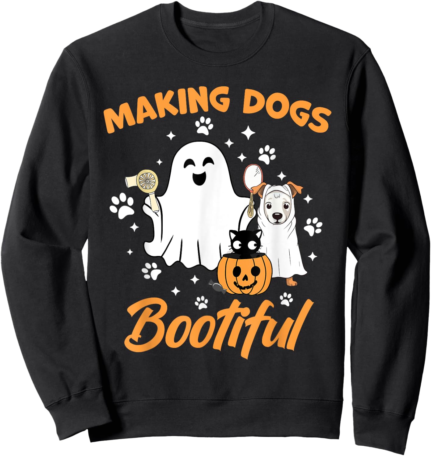 Making Dogs Bootiful Funny Pet Grooming Dogs Furologist Sweatshirt - Sweatshirt | Black