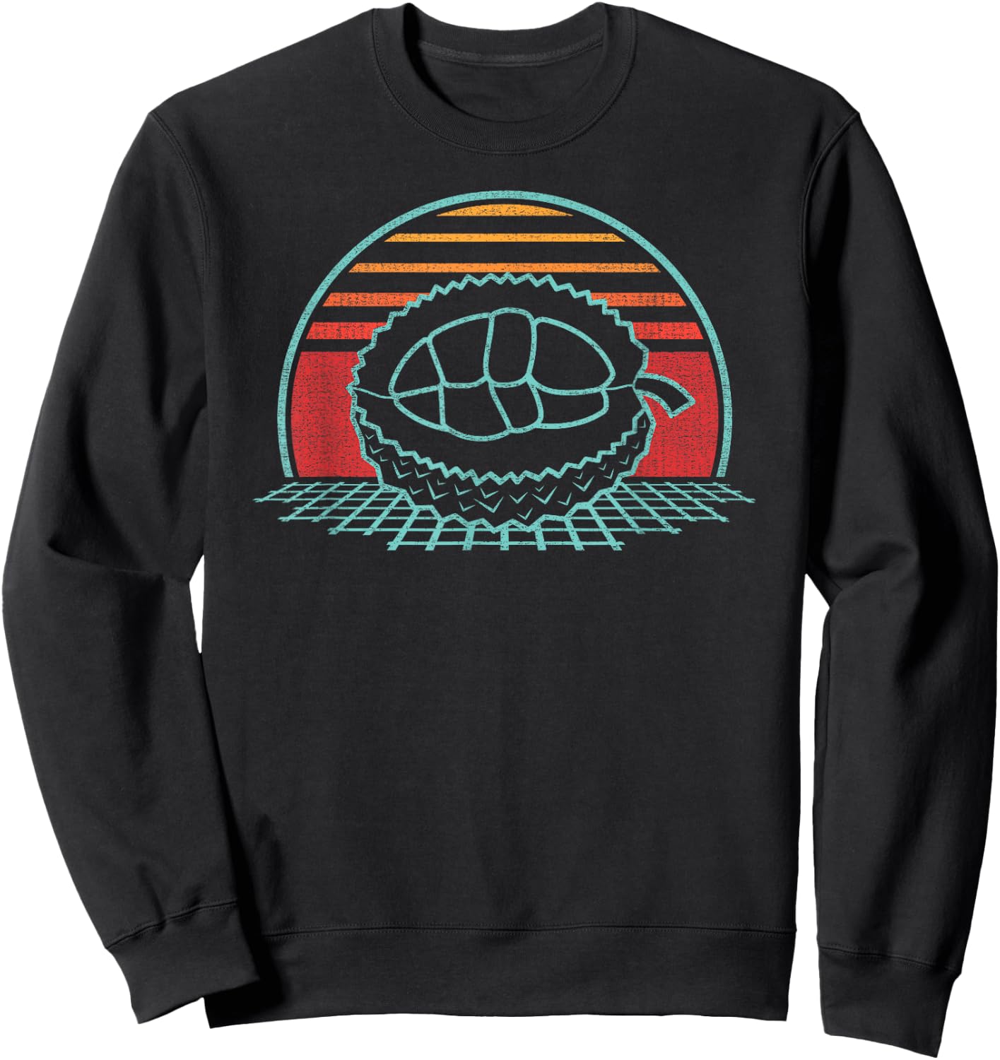 Durian Retro Vintage 80s Style Sweatshirt - Sweatshirt | Black