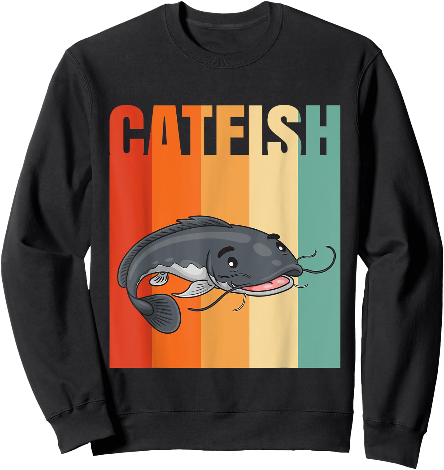 Retro Catfish Sweatshirt - Sweatshirt | Black