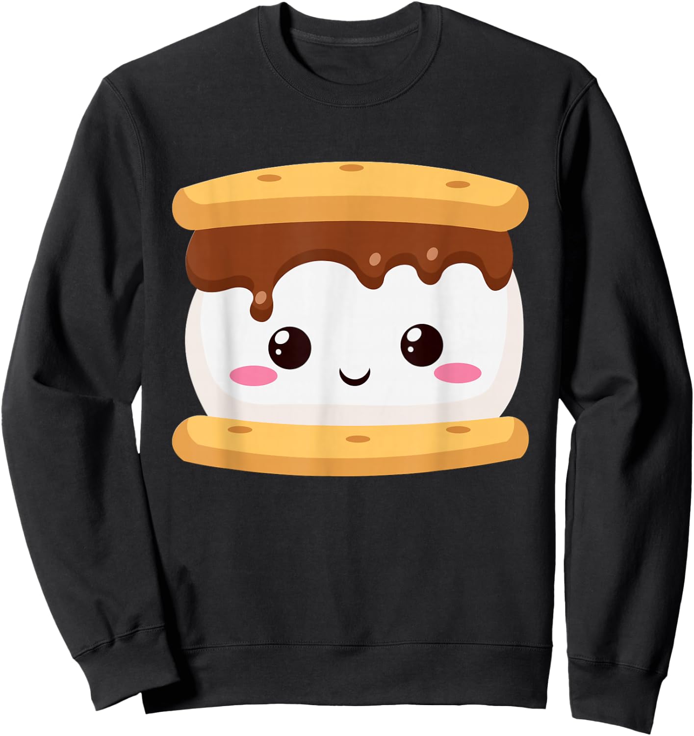 Kawaii Halloween Group Costume Party S'Mores Sandwich Smores Sweatshirt - Sweatshirt | Black