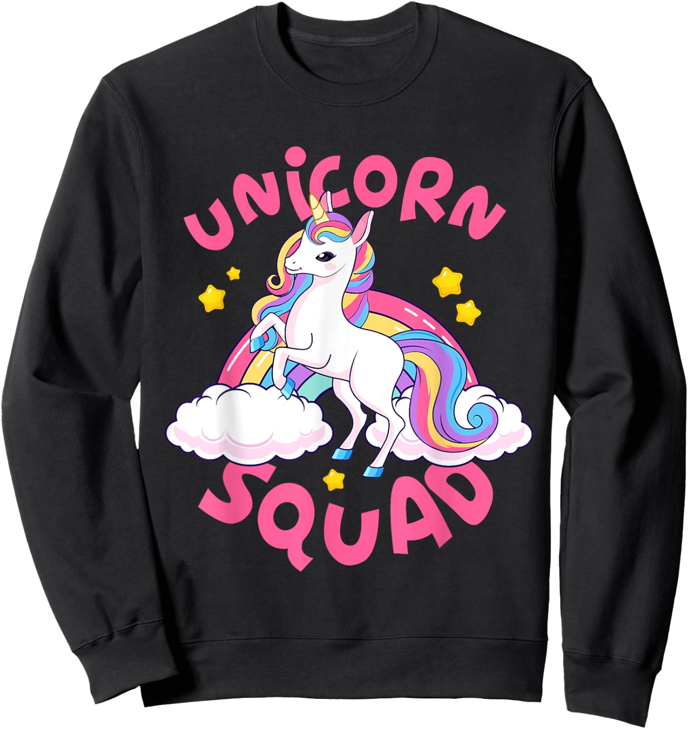 Unicorn Squad Birthday Graphic - Unicorn Squad Sweatshirt - Sweatshirt | Black