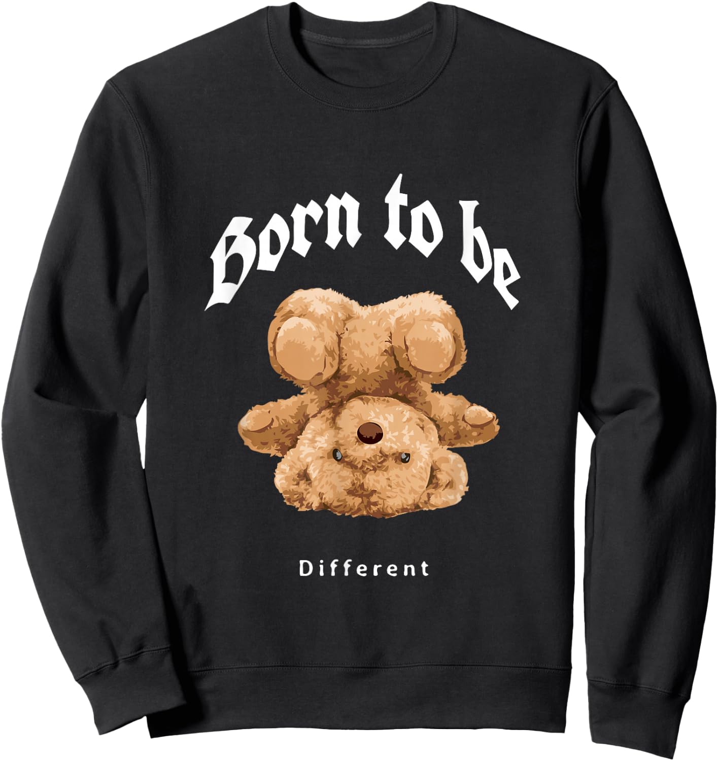 Born To Be Different Illustration Novelty Graphic Designs Sweatshirt - Sweatshirt | Black