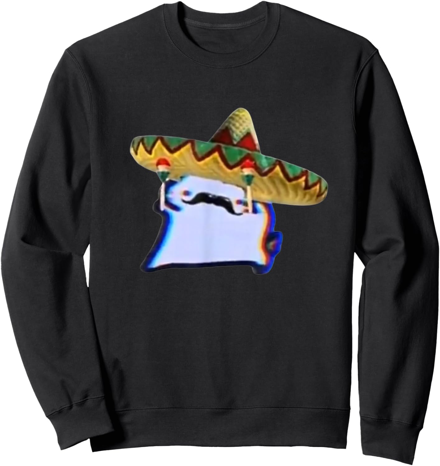 Mexican Crumb Cat Cuptoast Funny Dancing Meme Sweatshirt - Sweatshirt | Black