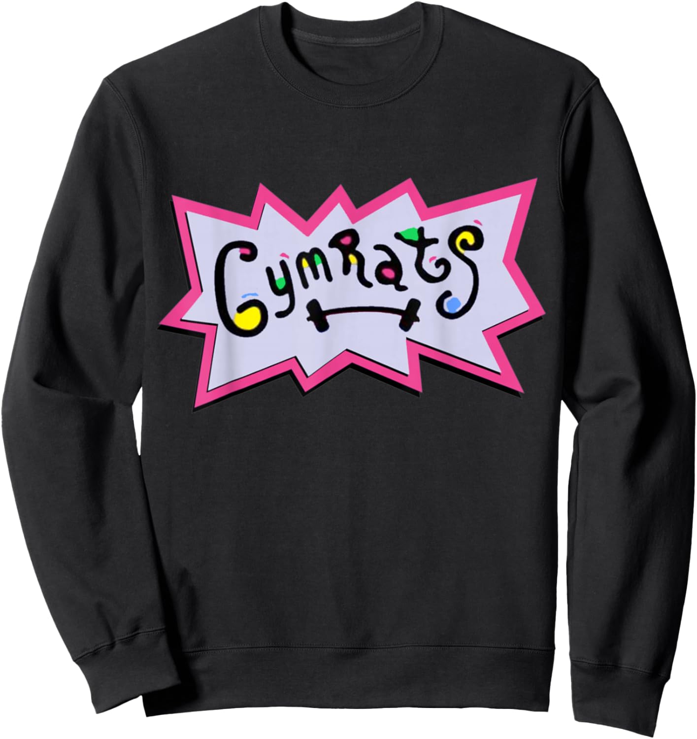 Gymrats Gym Rat Lifting Retro 90's Sweatshirt - Sweatshirt | Black