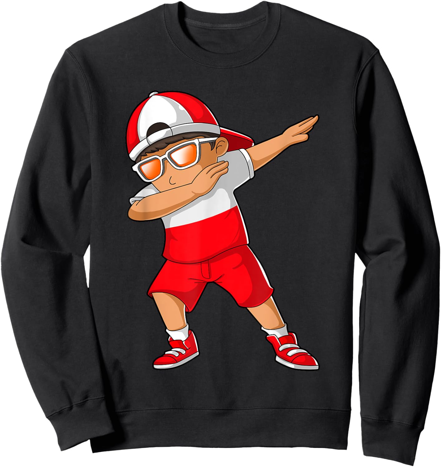 Polish Boy Poland Kid Patriotism Roots Heritage Sweatshirt - Sweatshirt | Black