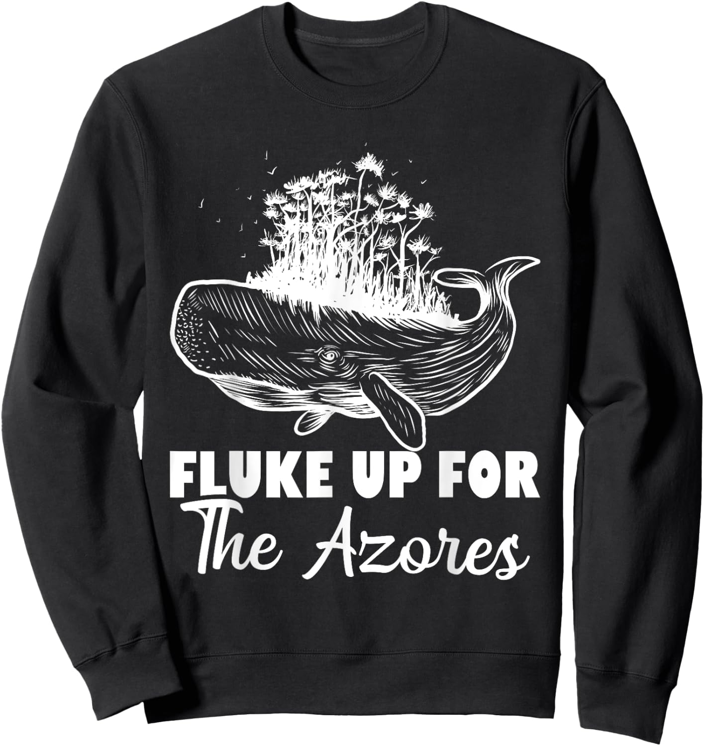 Azores Summer Vacation Whale Watching Beach Vacay Sweatshirt - Sweatshirt | Black