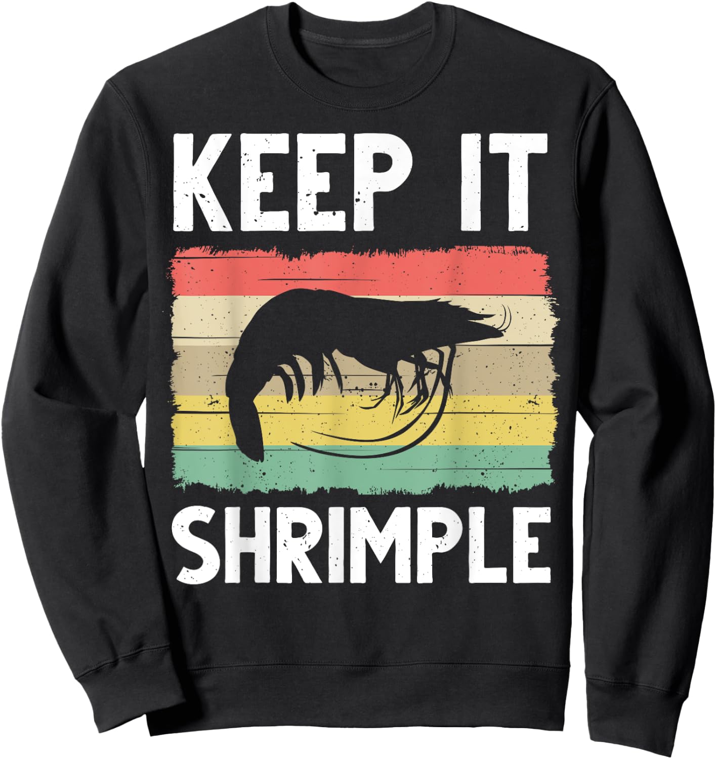 Funny Shrimp Gift Women Cool Fishing Prawn Lover Sweatshirt - Sweatshirt | Black