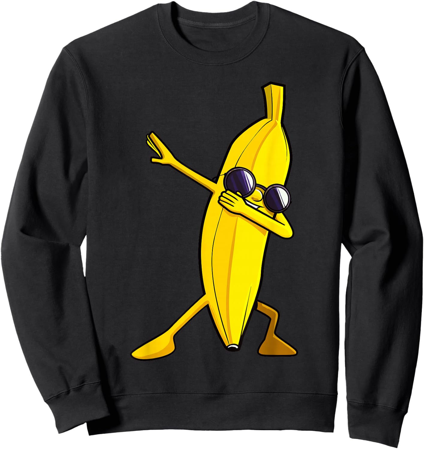 Dabbing Banana Hawaiian Tropical Fruit Lover Men Women Kids Sweatshirt - Sweatshirt | Black