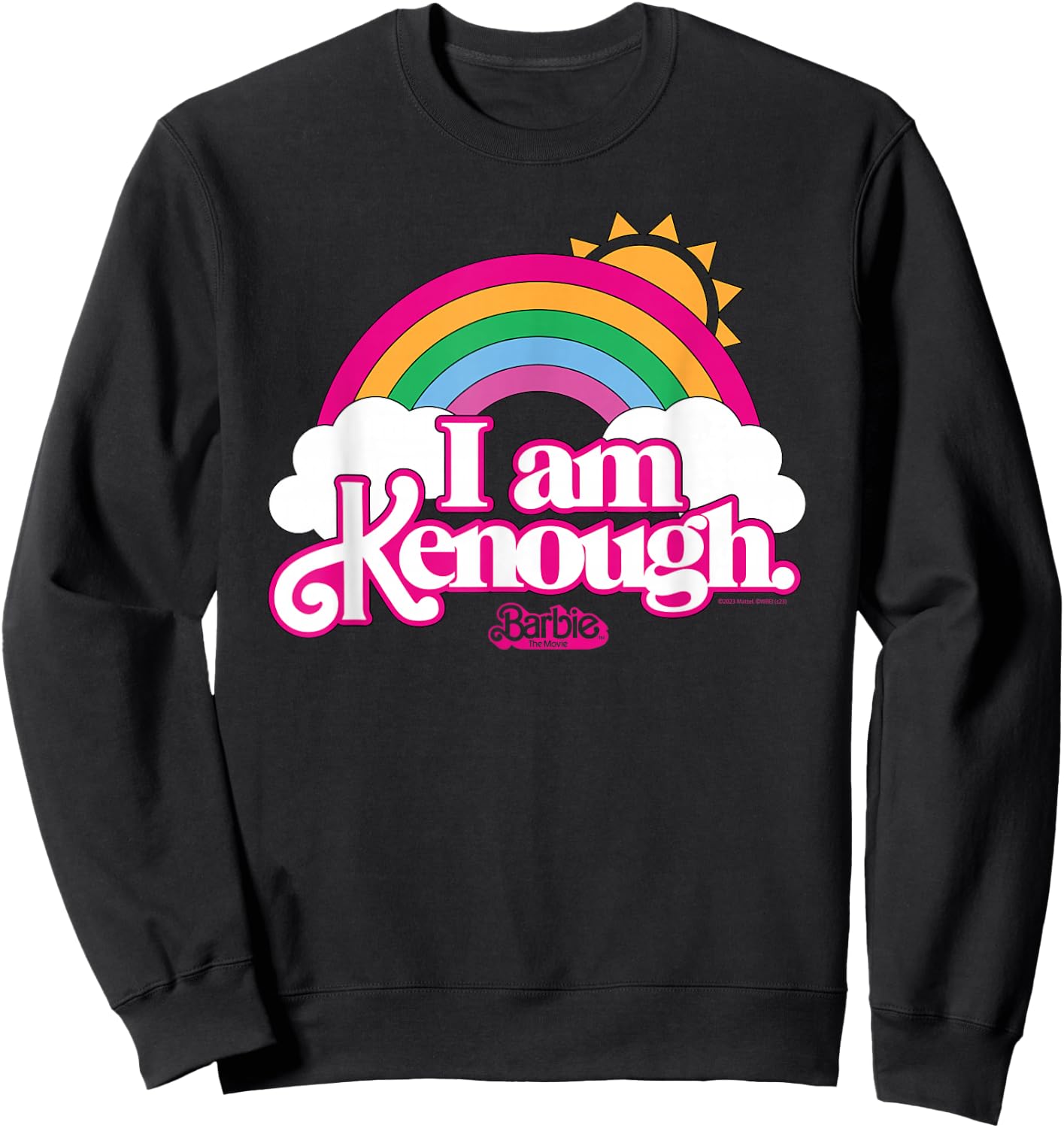 Barbie The Movie - I Am Kenough Rainbow Clouds Sweatshirt - Sweatshirt | Black