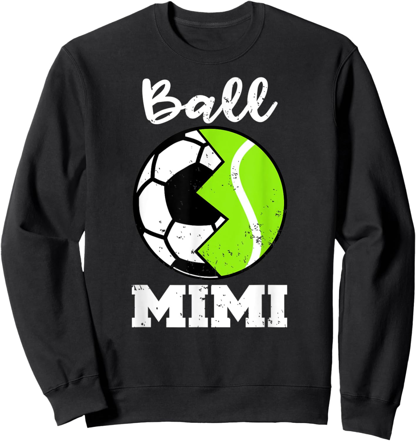 Ball Mimi Funny Soccer Tennis Player Mimi Sweatshirt - Sweatshirt | Black