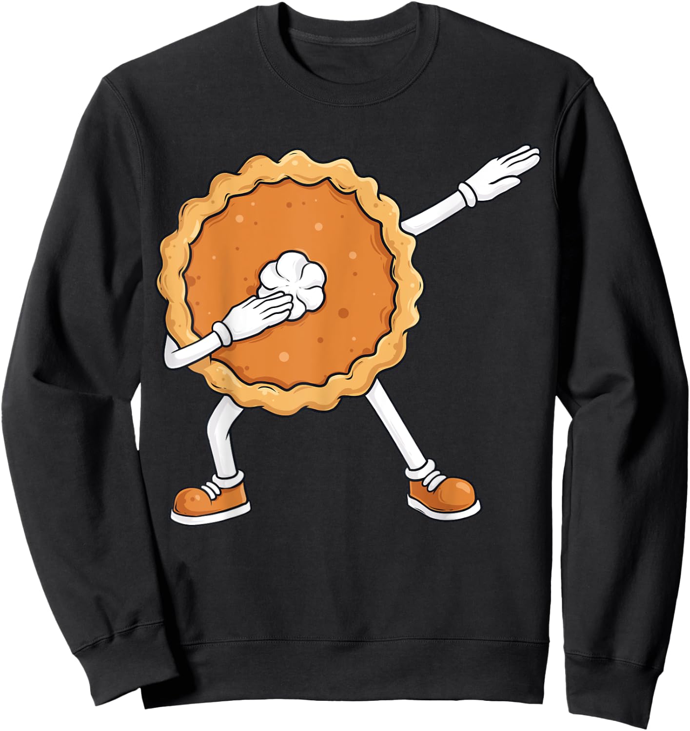 Dabbing Pumpkin Pie Thanksgiving Day Funny Boys Kids Dab Sweatshirt - Sweatshirt | Black