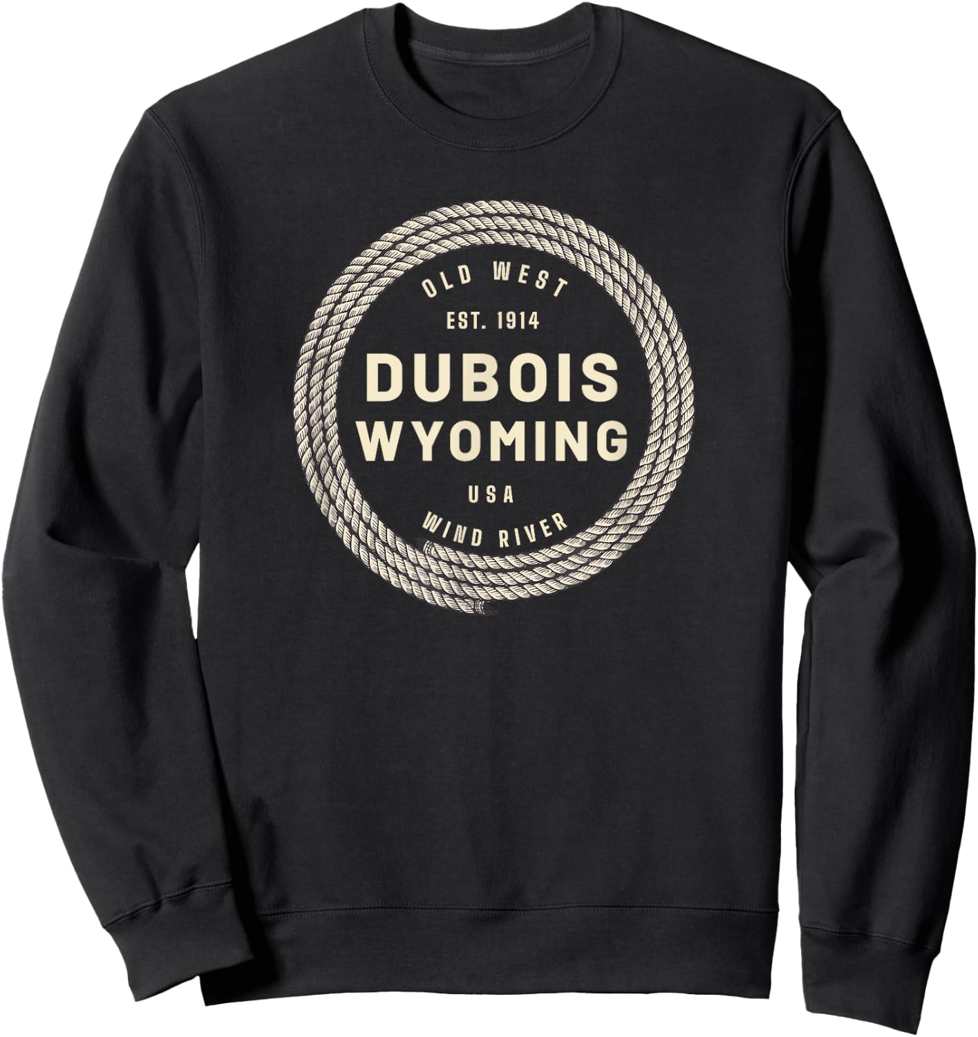 Dubois Wyoming Souvenir WY Sweatshirt - Sweatshirt | Black