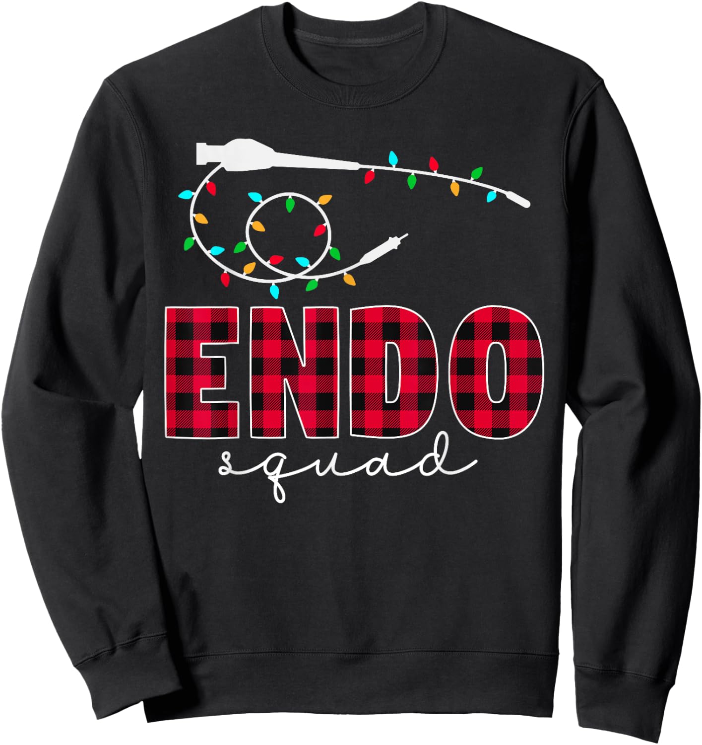 Endo Squad Endoscopy Endo Nurse Tech Crew Christmas Sweatshirt - Sweatshirt | Black