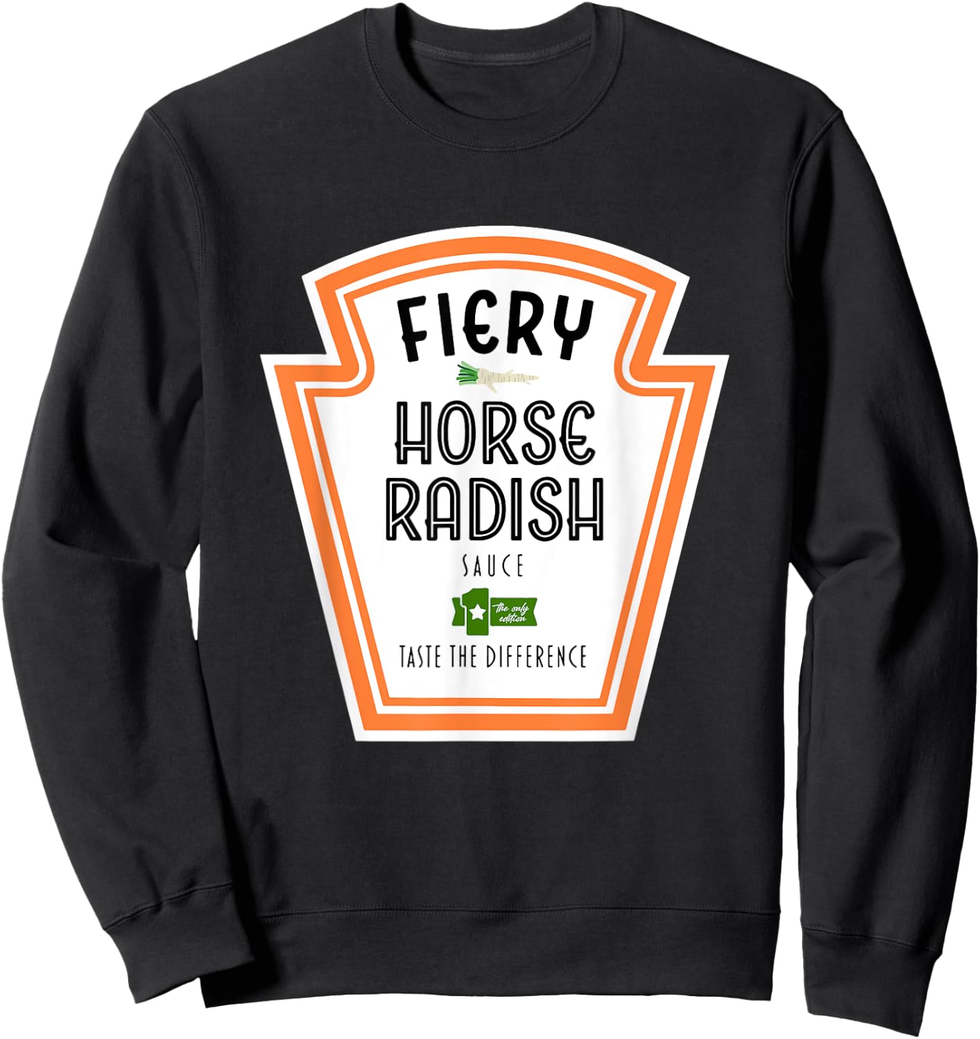 Fiery Horse Radish Sauce Group Condiment Halloween Sweatshirt - Sweatshirt | Black