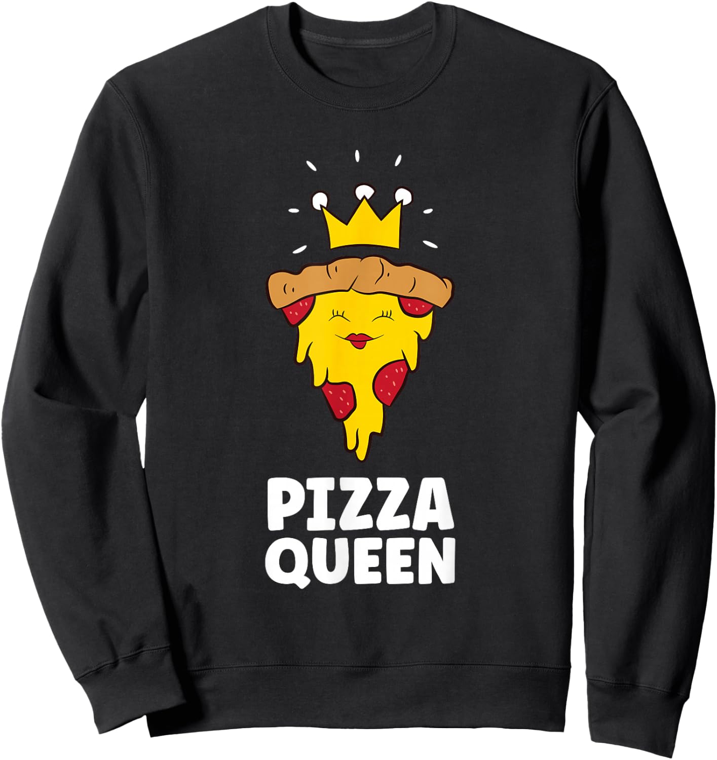 Pizza Queen Love Pizzas Sweatshirt - Sweatshirt | Black