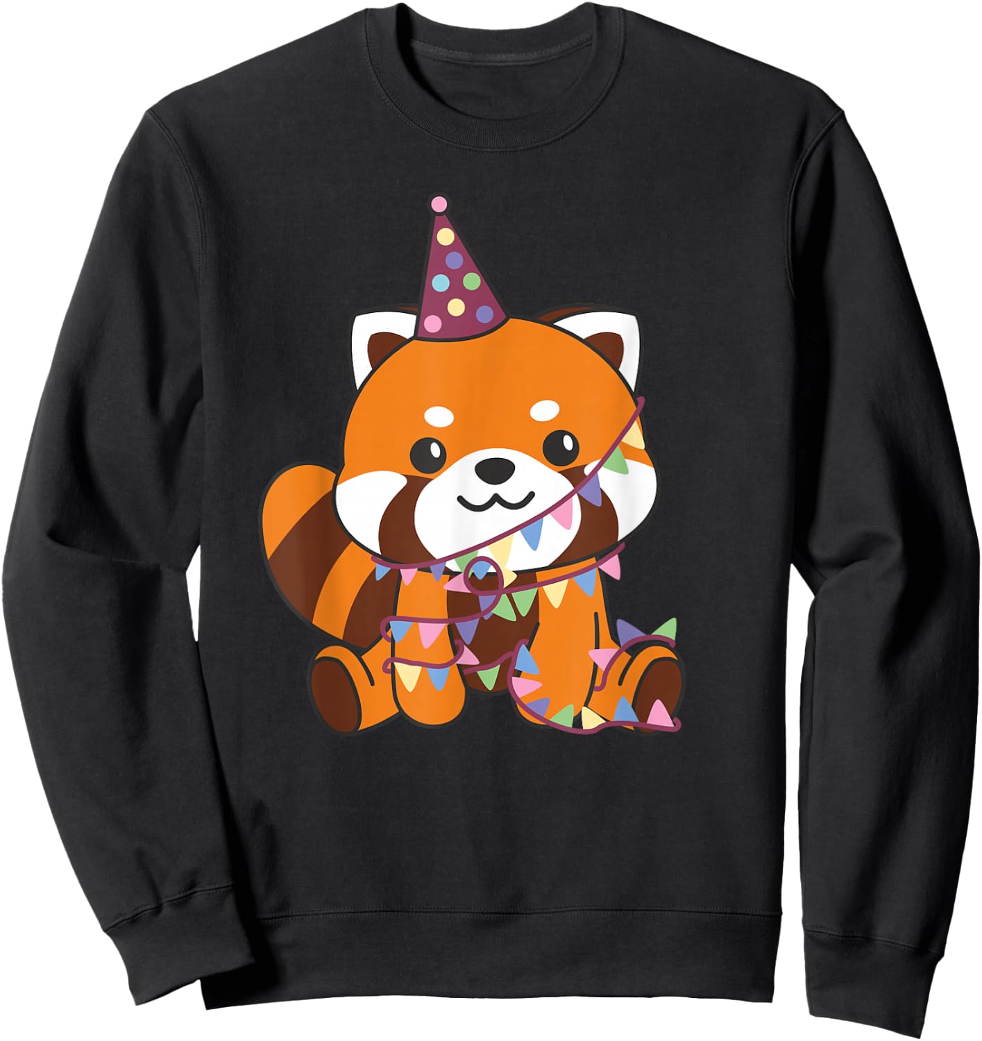 Red Panda Birthday for Children a Birthday Red Panda Sweatshirt - Sweatshirt | Black