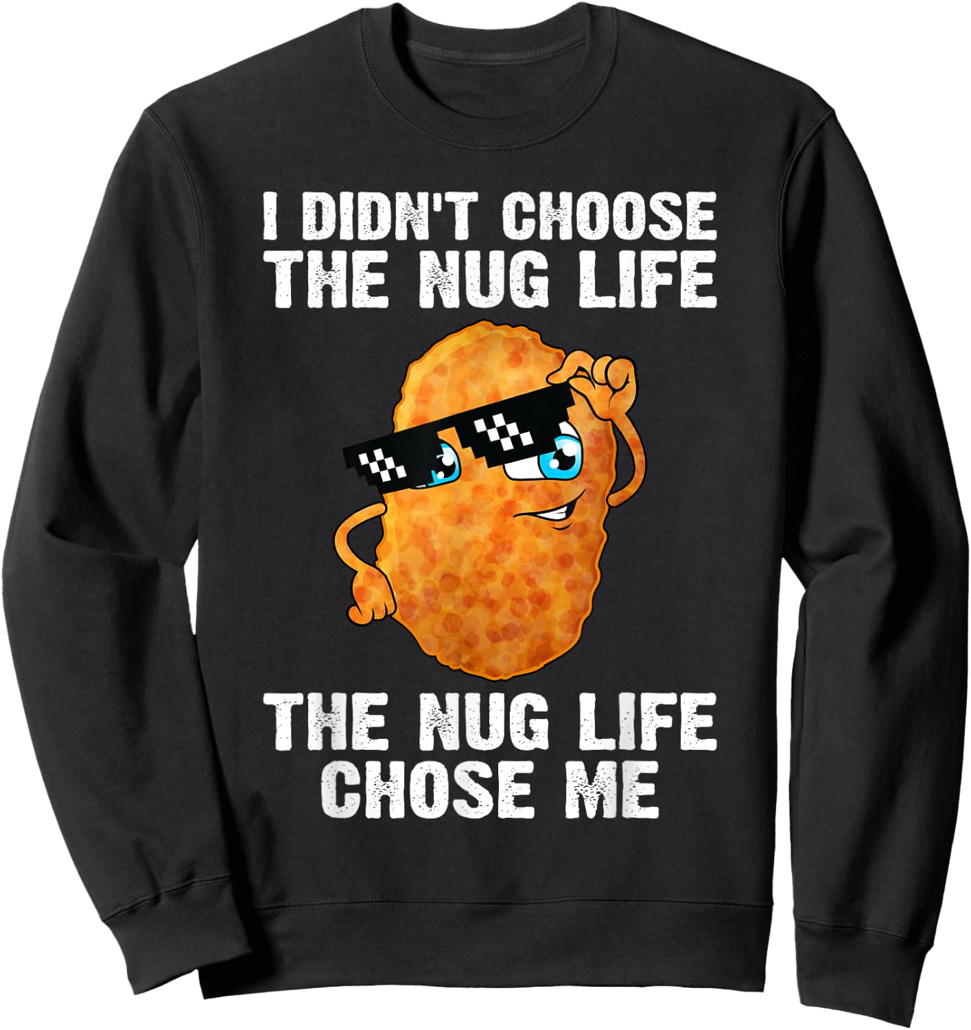 Cool Chicken Nugget Women Kids Chicken Lover Nuggets Sweatshirt - Sweatshirt | Black