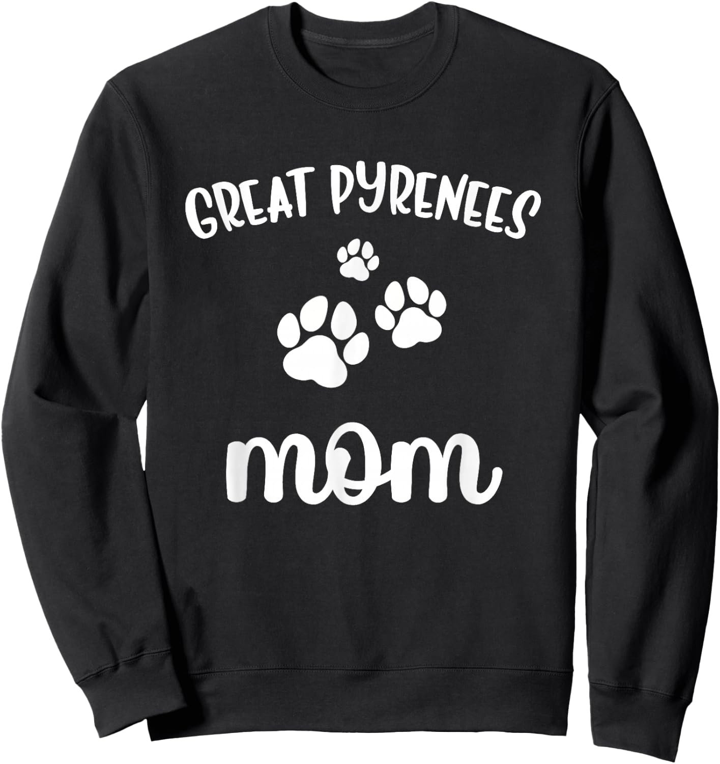Great Pyrenees Mom Cute Dog Sweatshirt - Sweatshirt | Black
