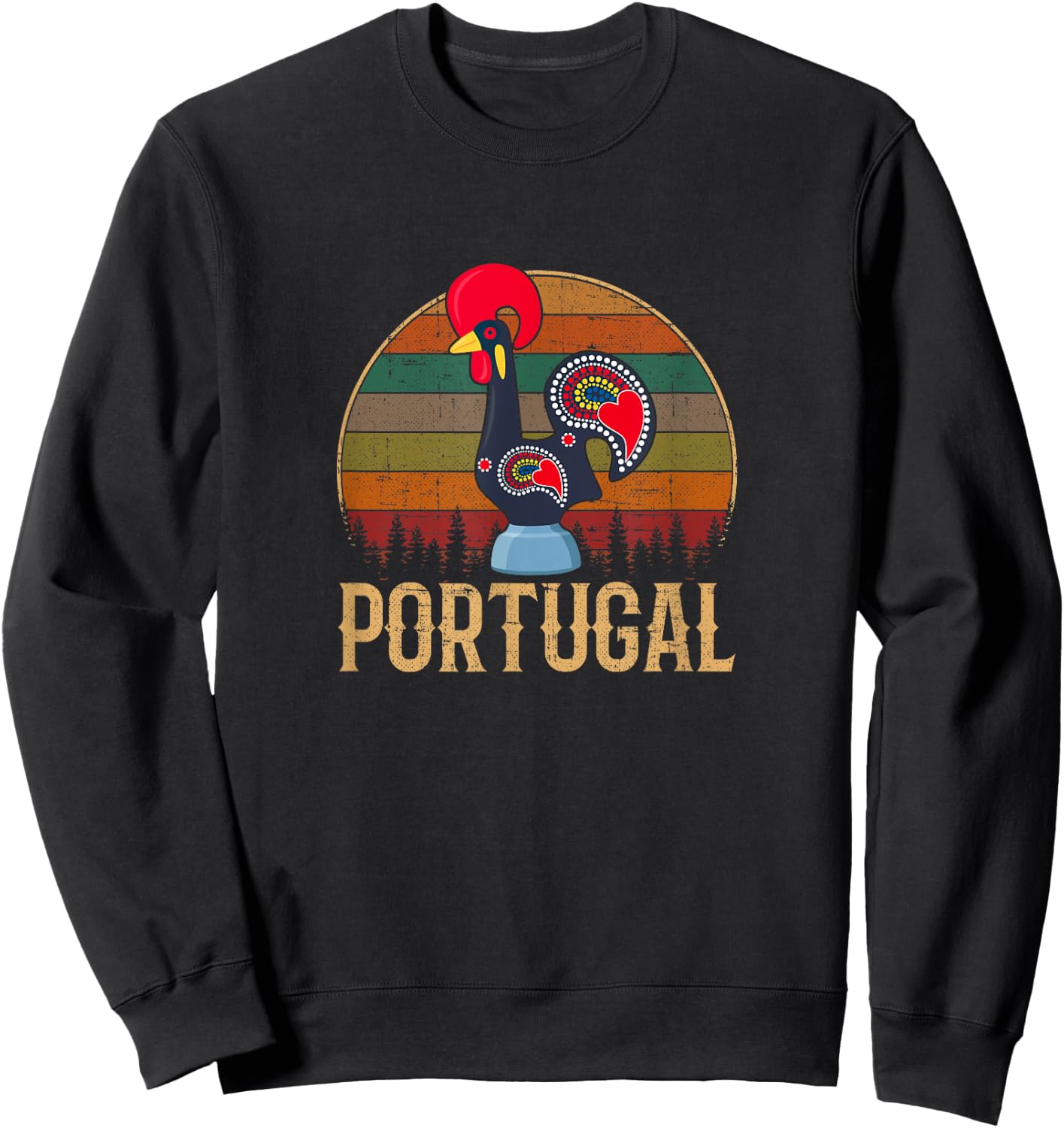 Barcelos, portuguese rooster Sweatshirt - Sweatshirt | Black