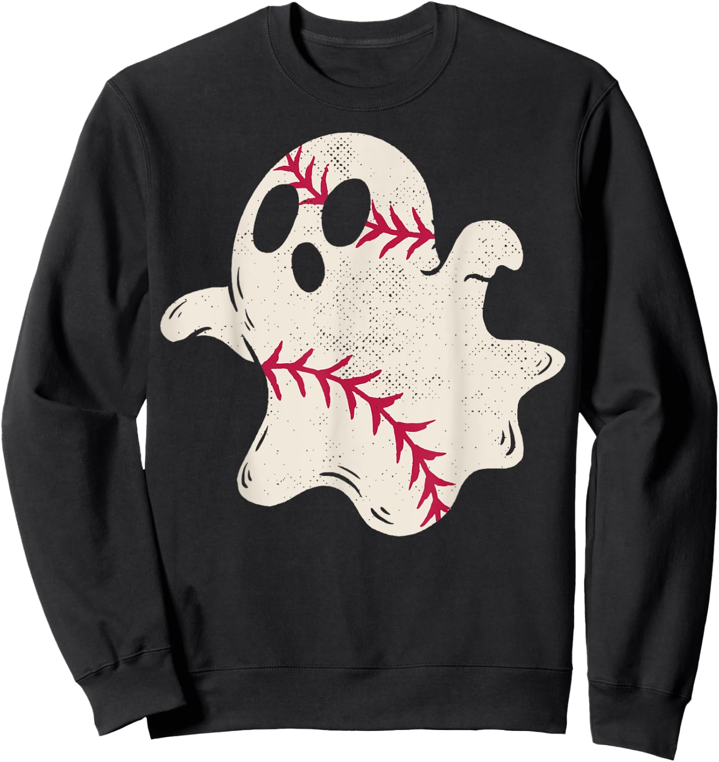 Spooky Baseball Ghost Sweatshirt - Sweatshirt | Black