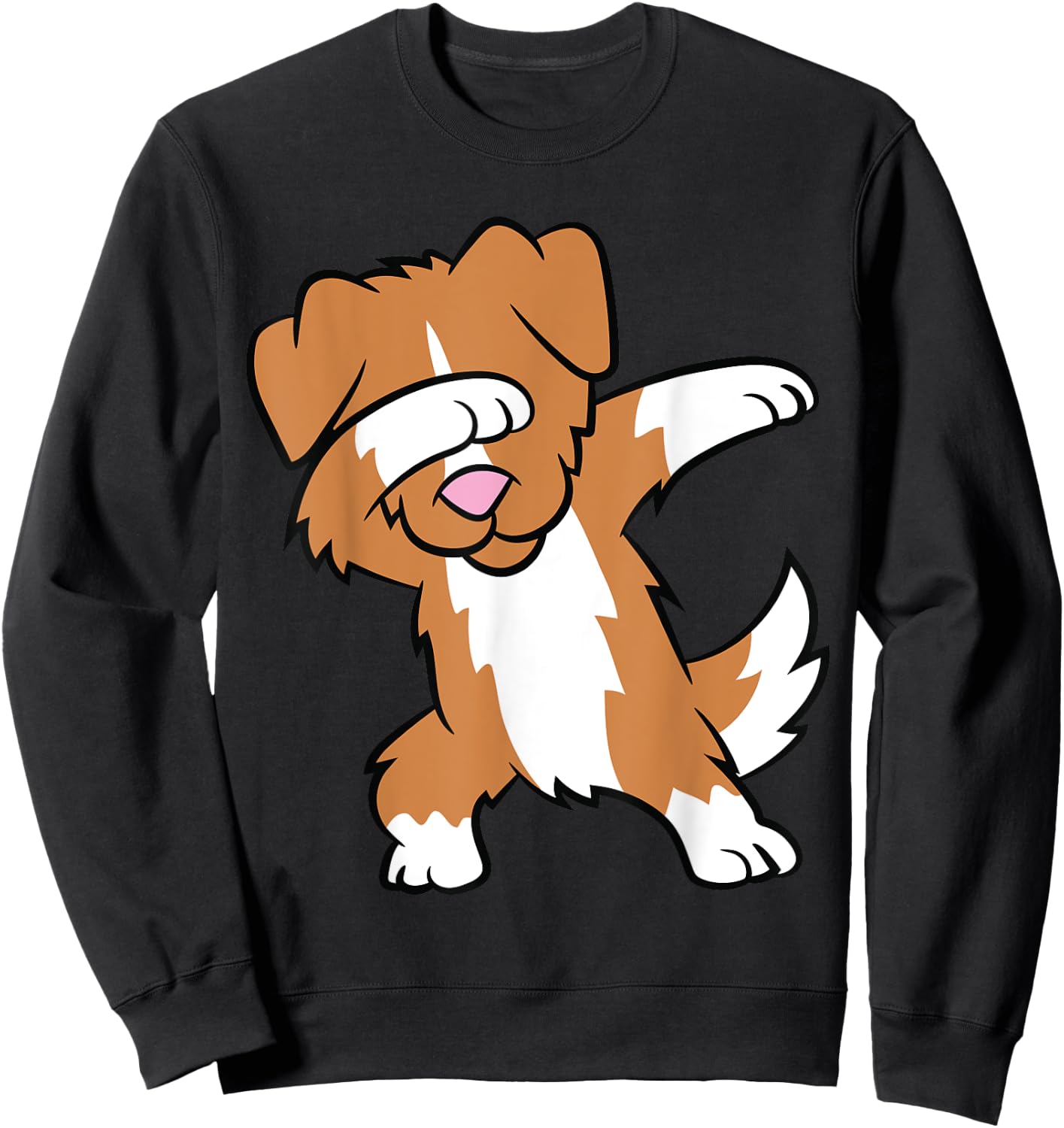 Cute Dabbing Nova Scotia Duck Tolling Retriever Sweatshirt - Sweatshirt | Black