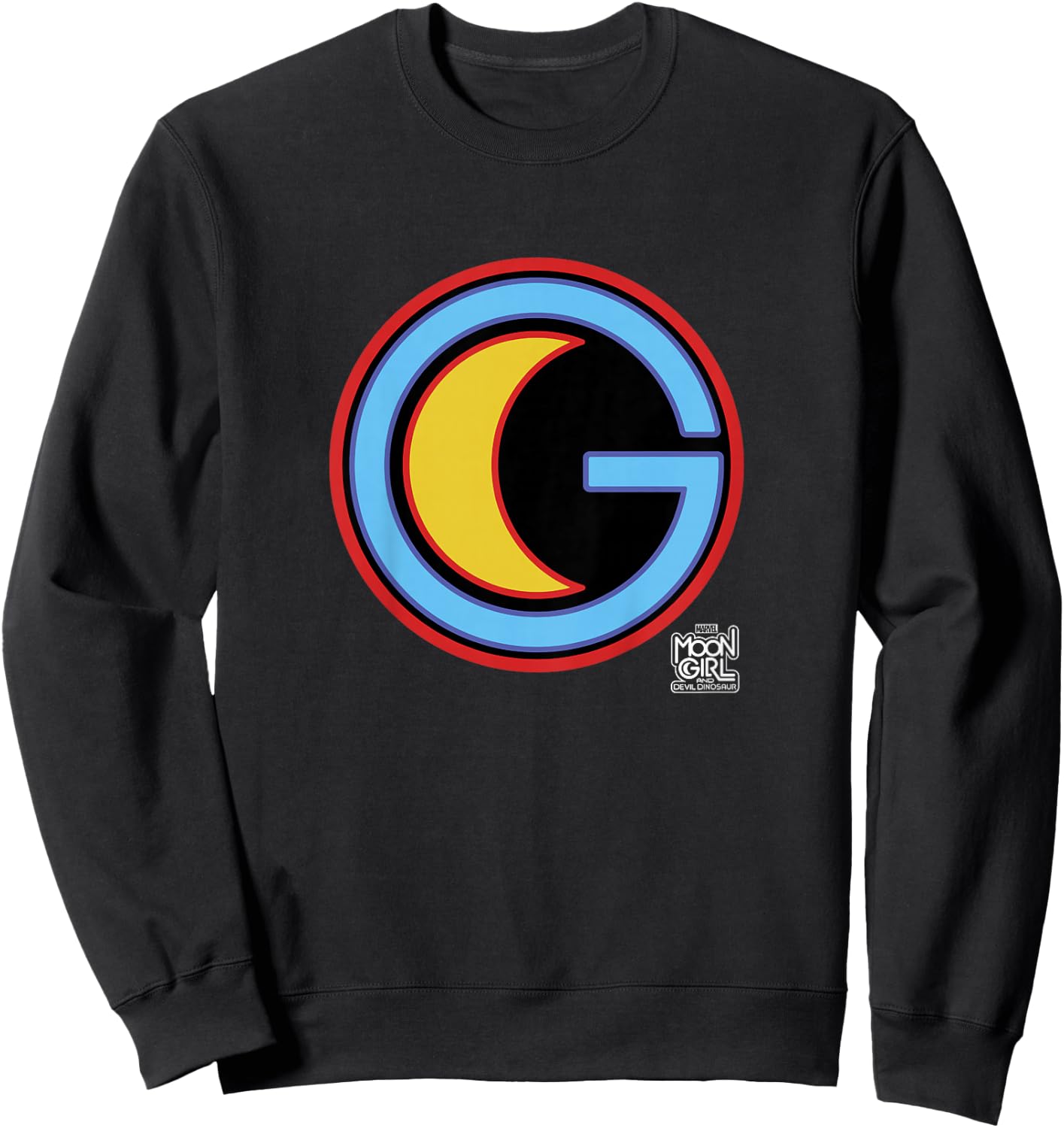Marvel Moon Girl And Devil Dinosaur Moon Girl Chest Logo Sweatshirt - Sweatshirt | Black