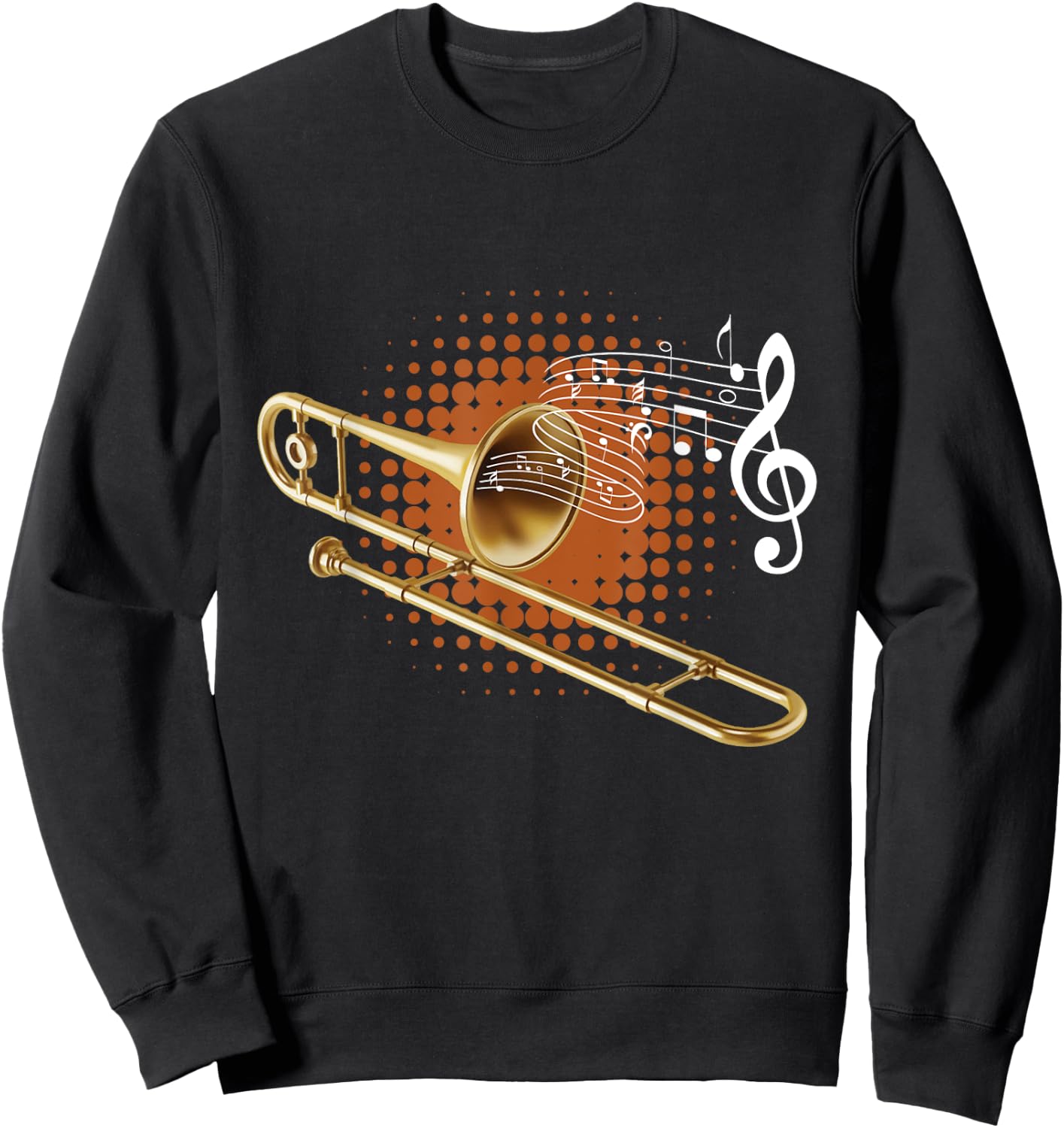 Musical Trombone - Trombonist Marching Band Player Sweatshirt - Sweatshirt | Black